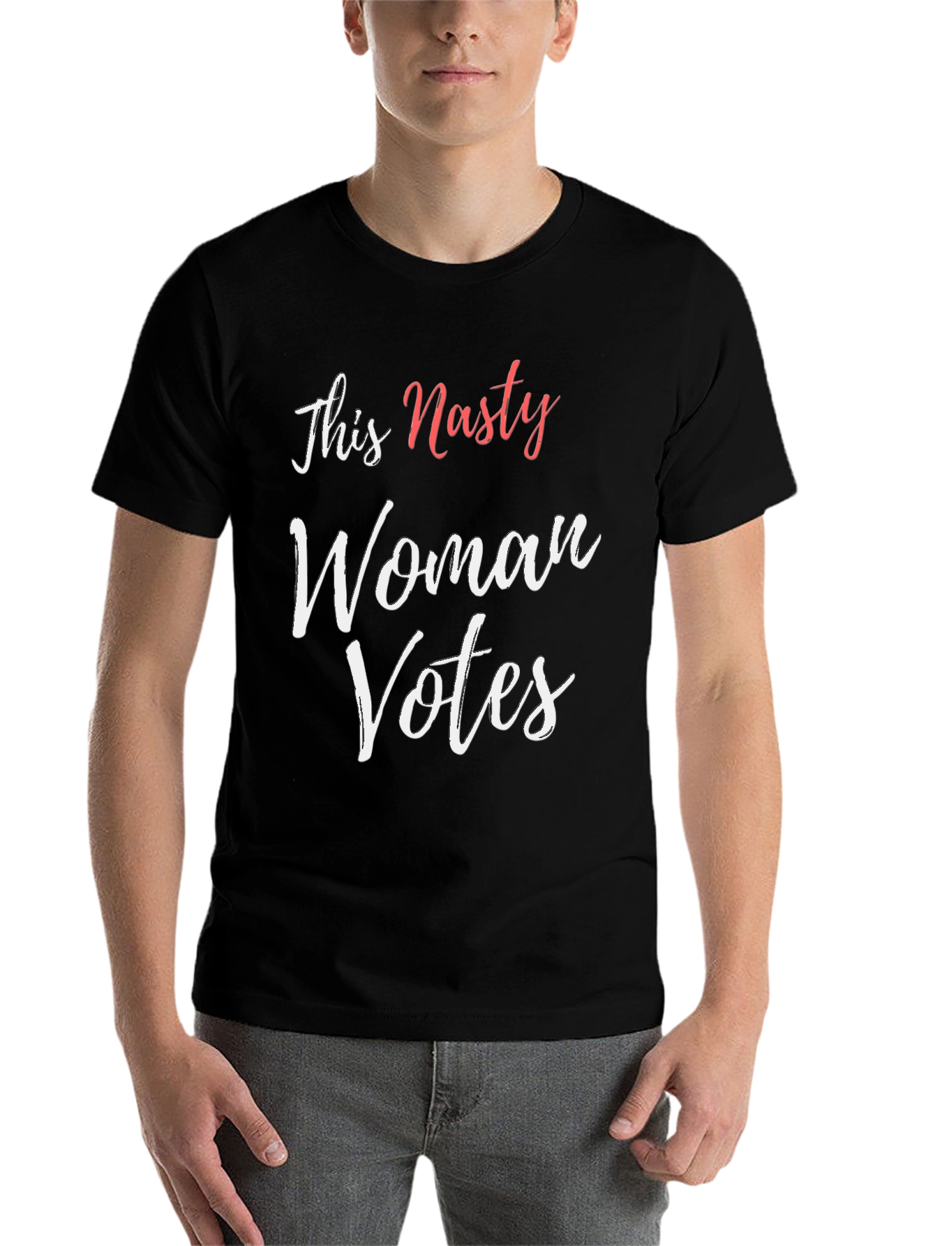 Black This Nasty Woman Votes T-Shirt - Black Political Tee view 7