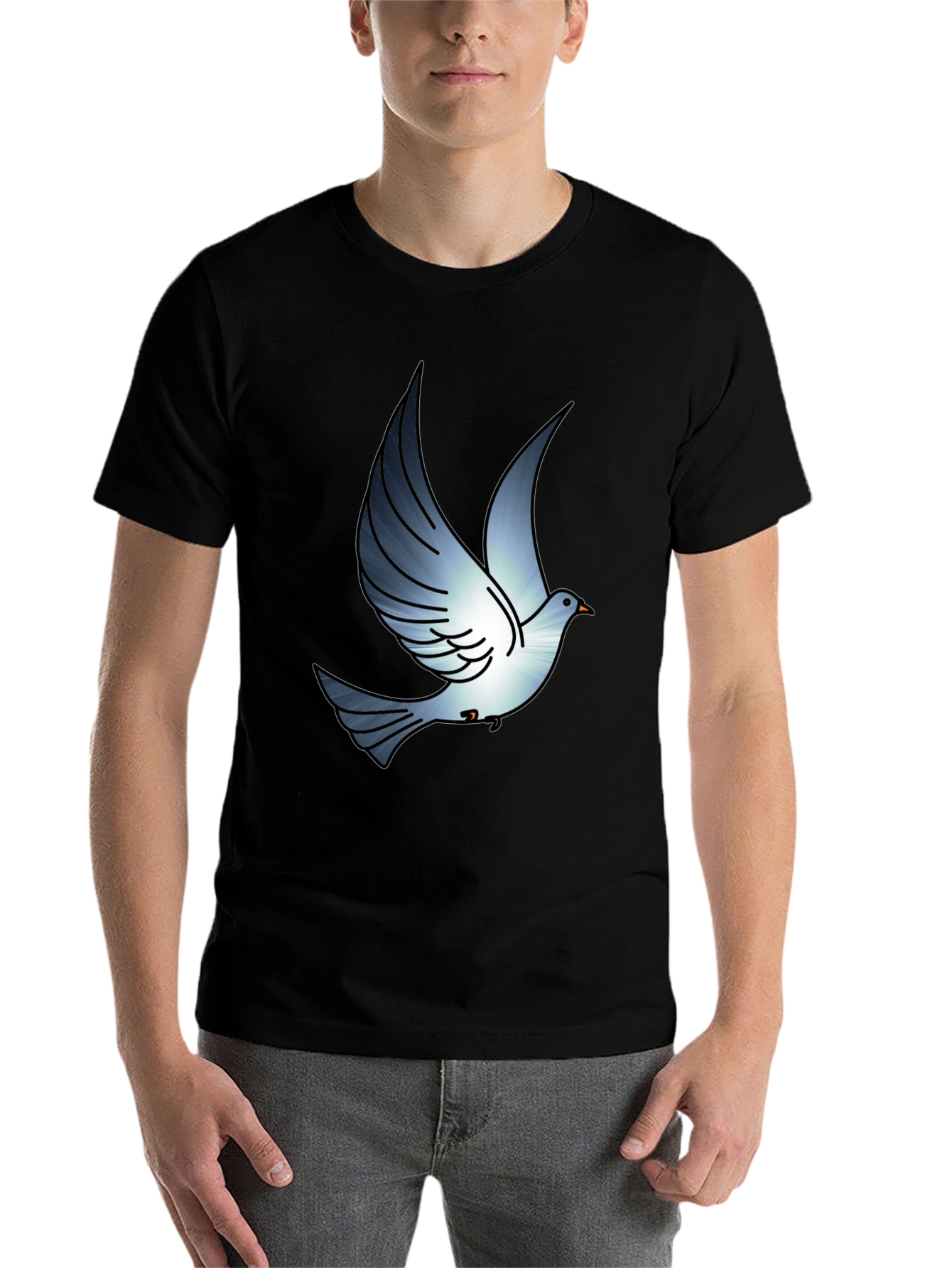 Black Dove Graphic Print Black T-Shirt view 7