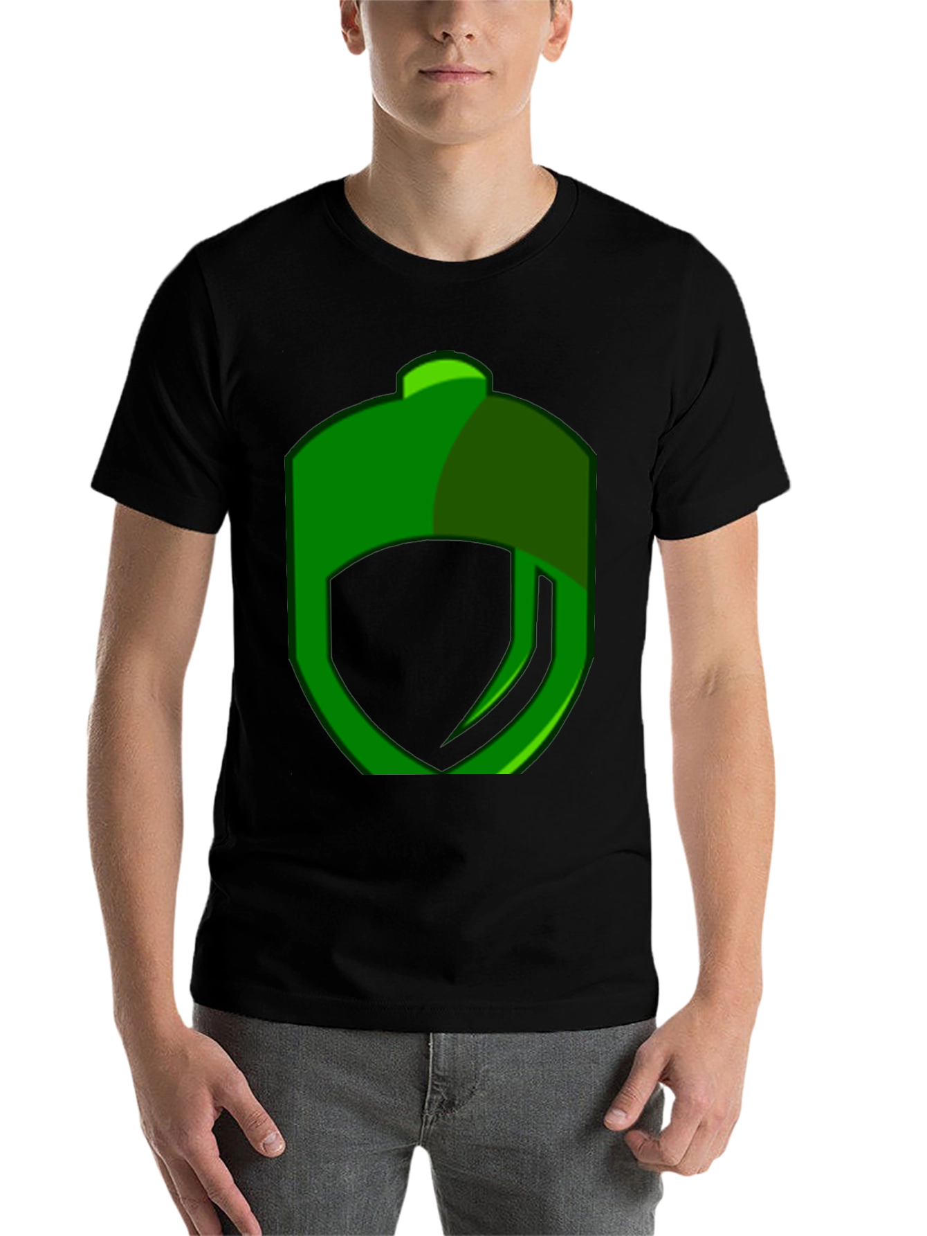 Black Green Logo Graphic T-Shirt view 7