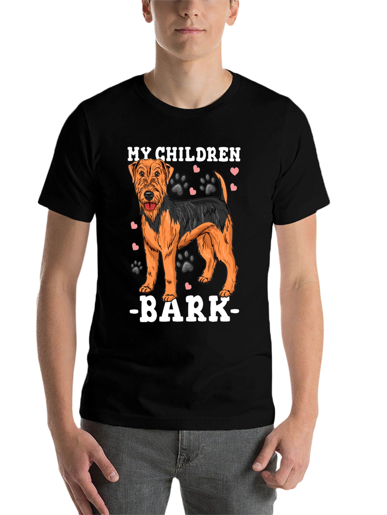 Black My Children Bark Dog T-Shirt view 7