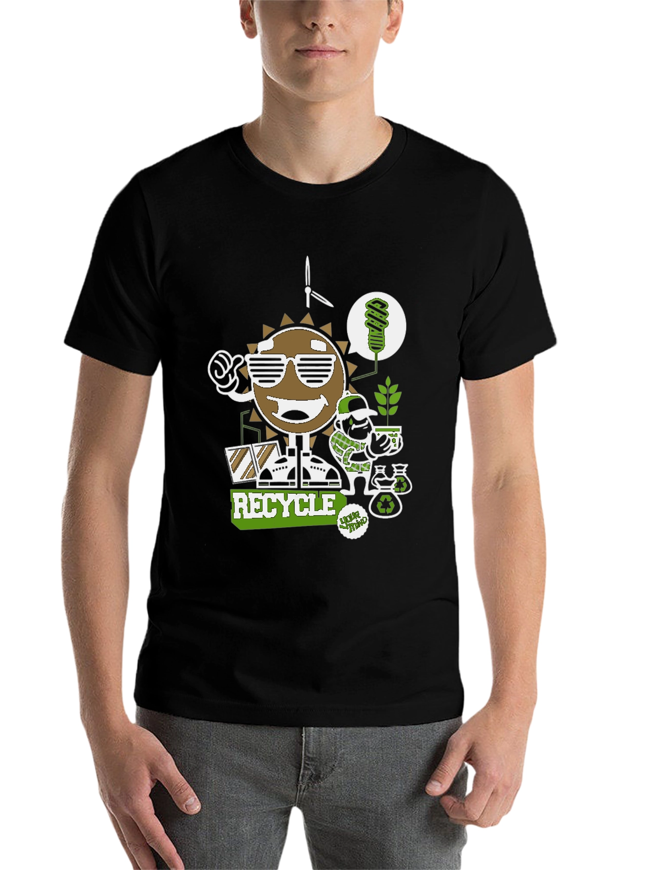 Eco-Friendly Graphic T-Shirt - Recycle Design - 7