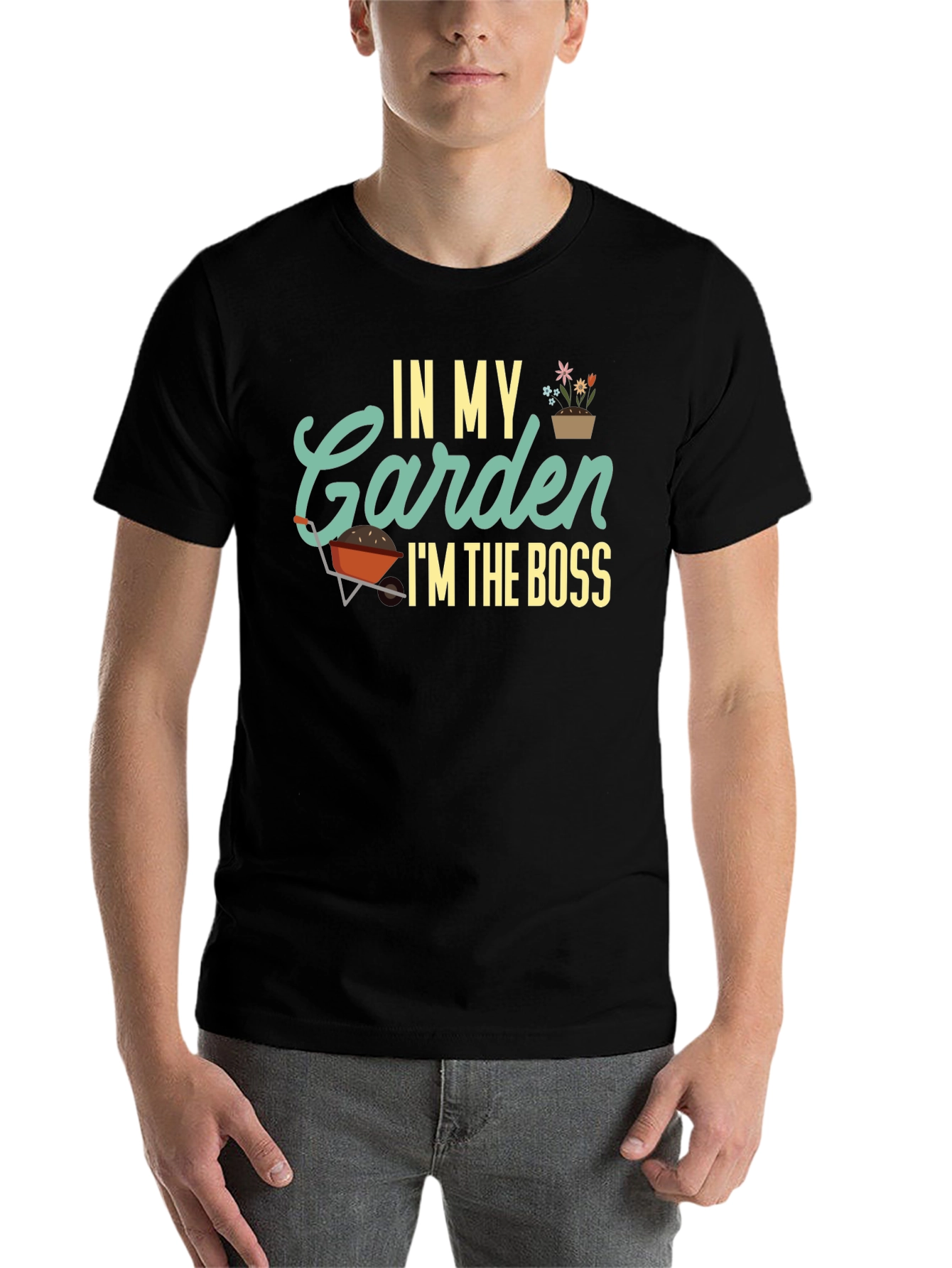Black In My Garden I'm The Boss Black T-Shirt view 7