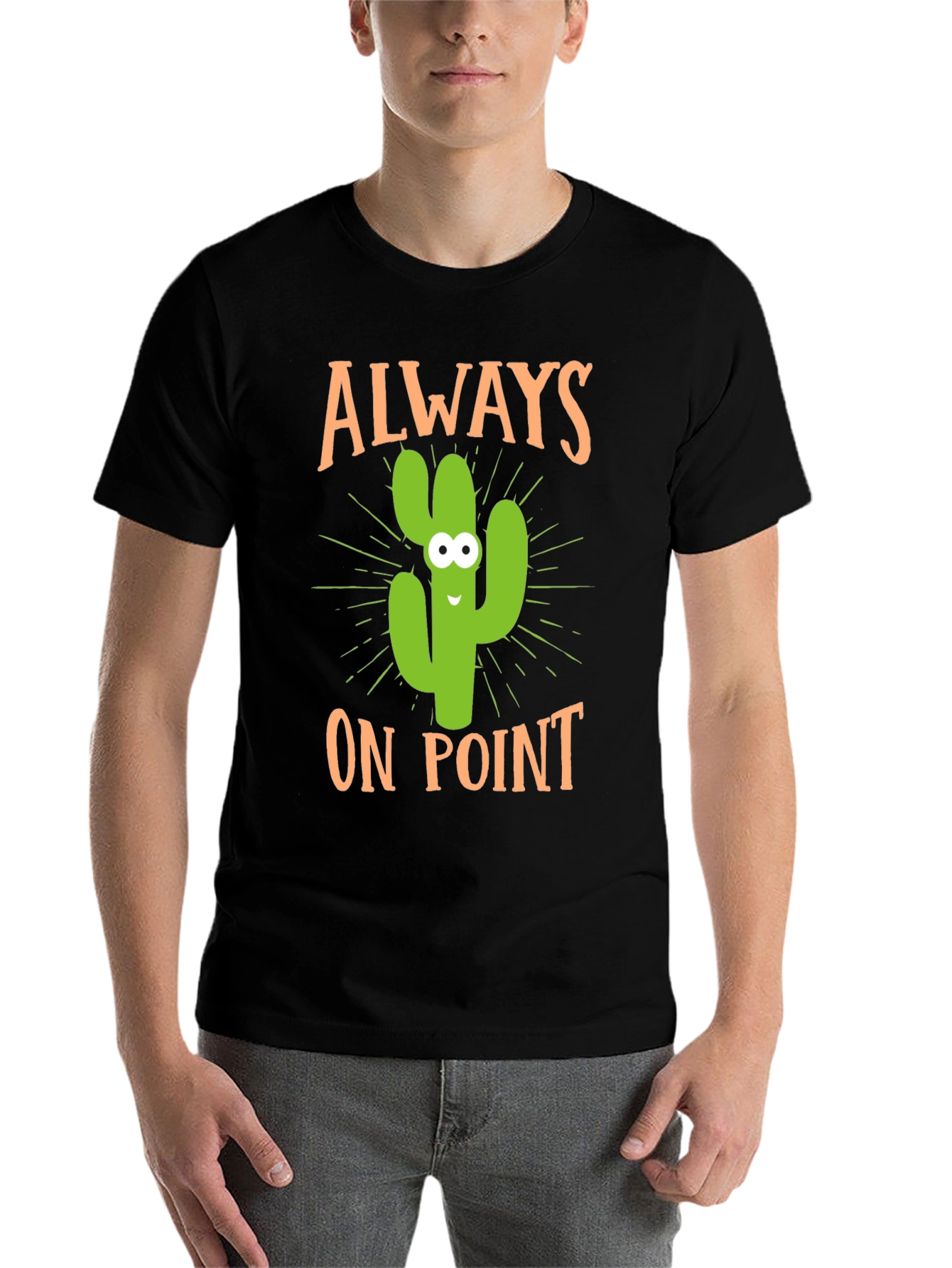 Black Always On Point Cactus Graphic Tee view 7