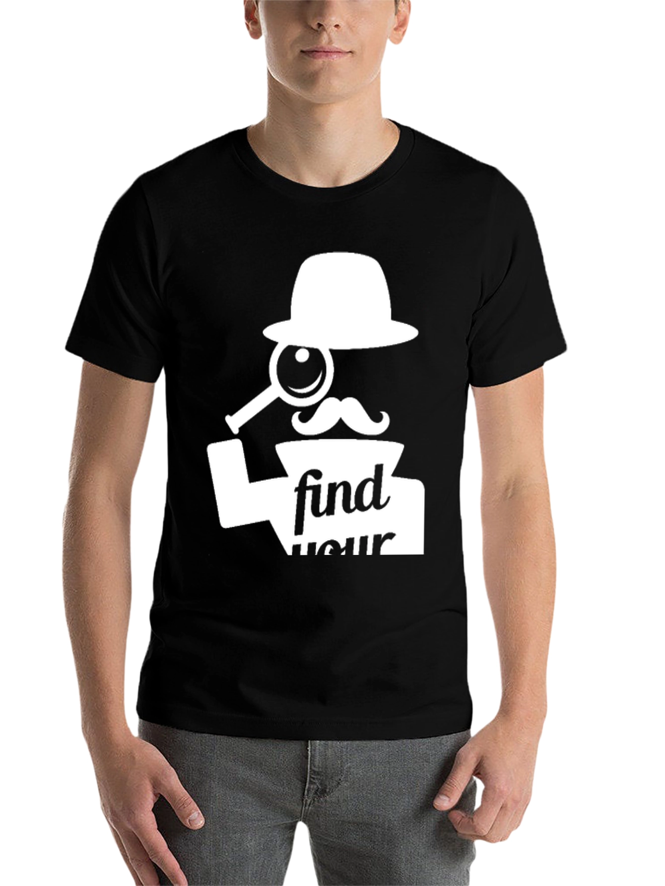 Black Find Your Fun T-Shirt - Detective Graphic Tee view 7