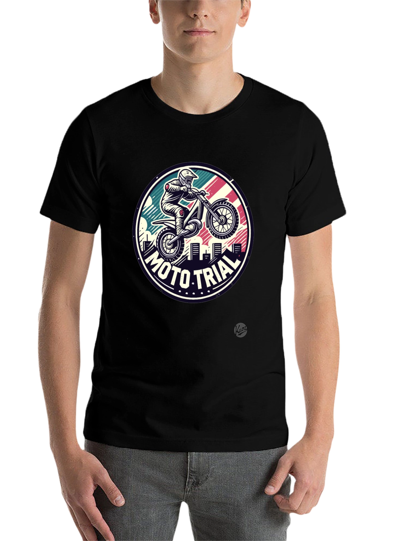 Black Moto Trial Graphic Tee - Ride in Style view 7