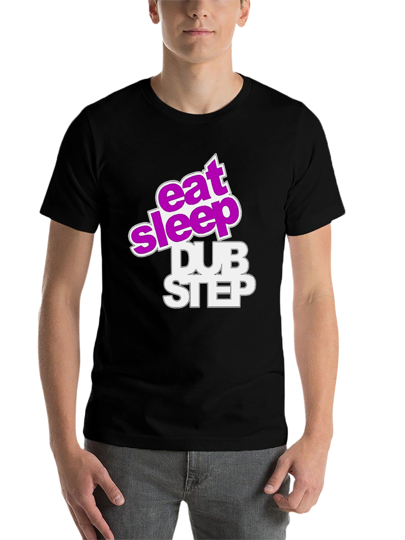 Black Eat Sleep Dubstep Graphic Tee view 7
