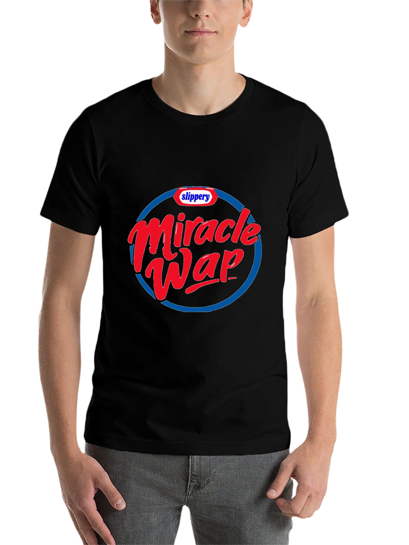 Black Miracle Wap T-Shirt - Funny Graphic Tee view 7