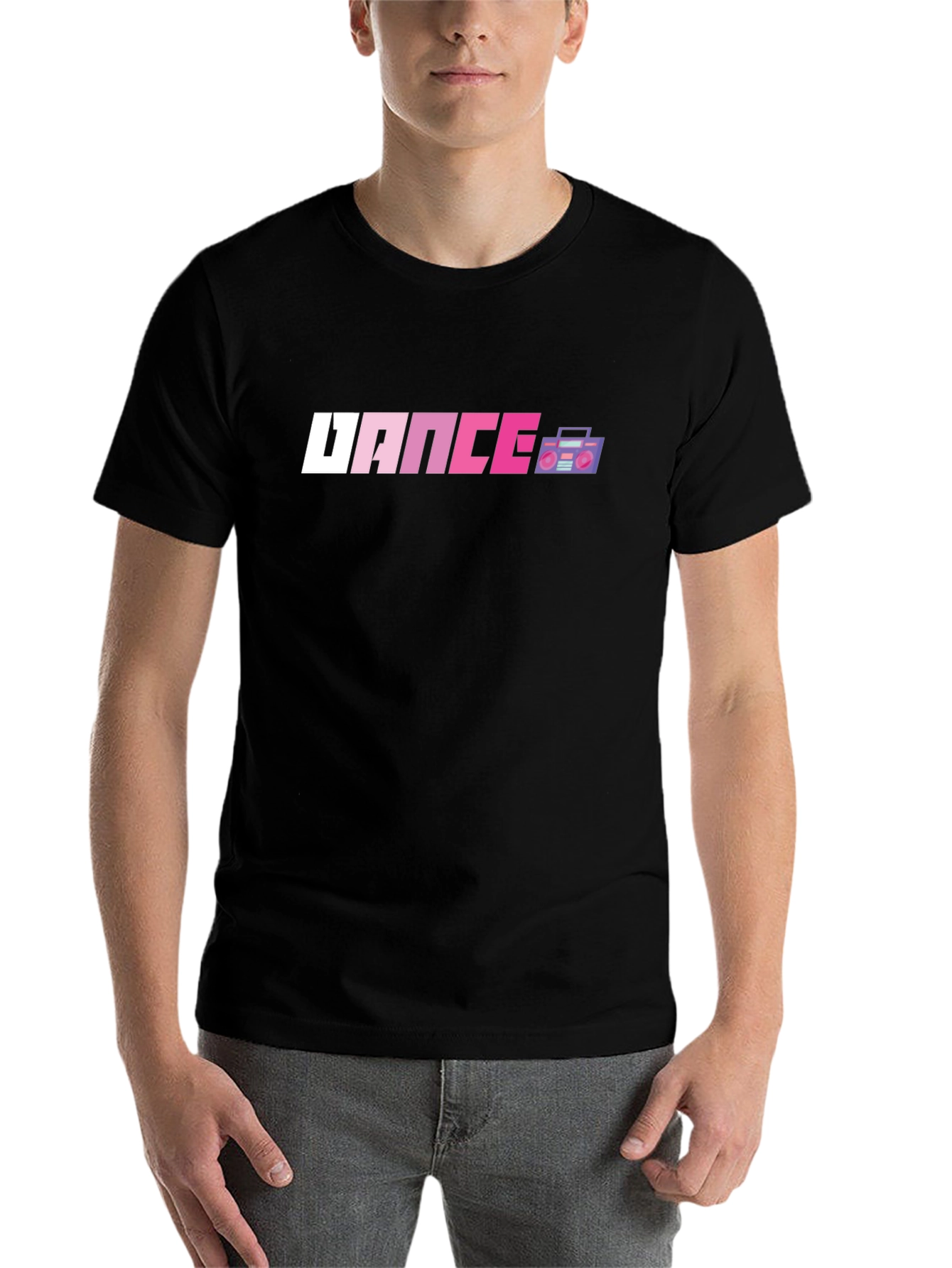 Black Retro 'Dance' Graphic Tee - Black view 7