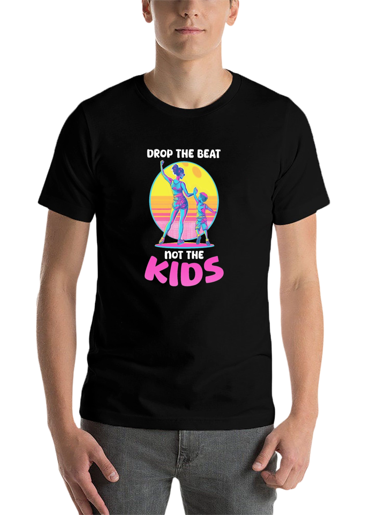Black Drop the Beat, Not the Kids T-Shirt view 7