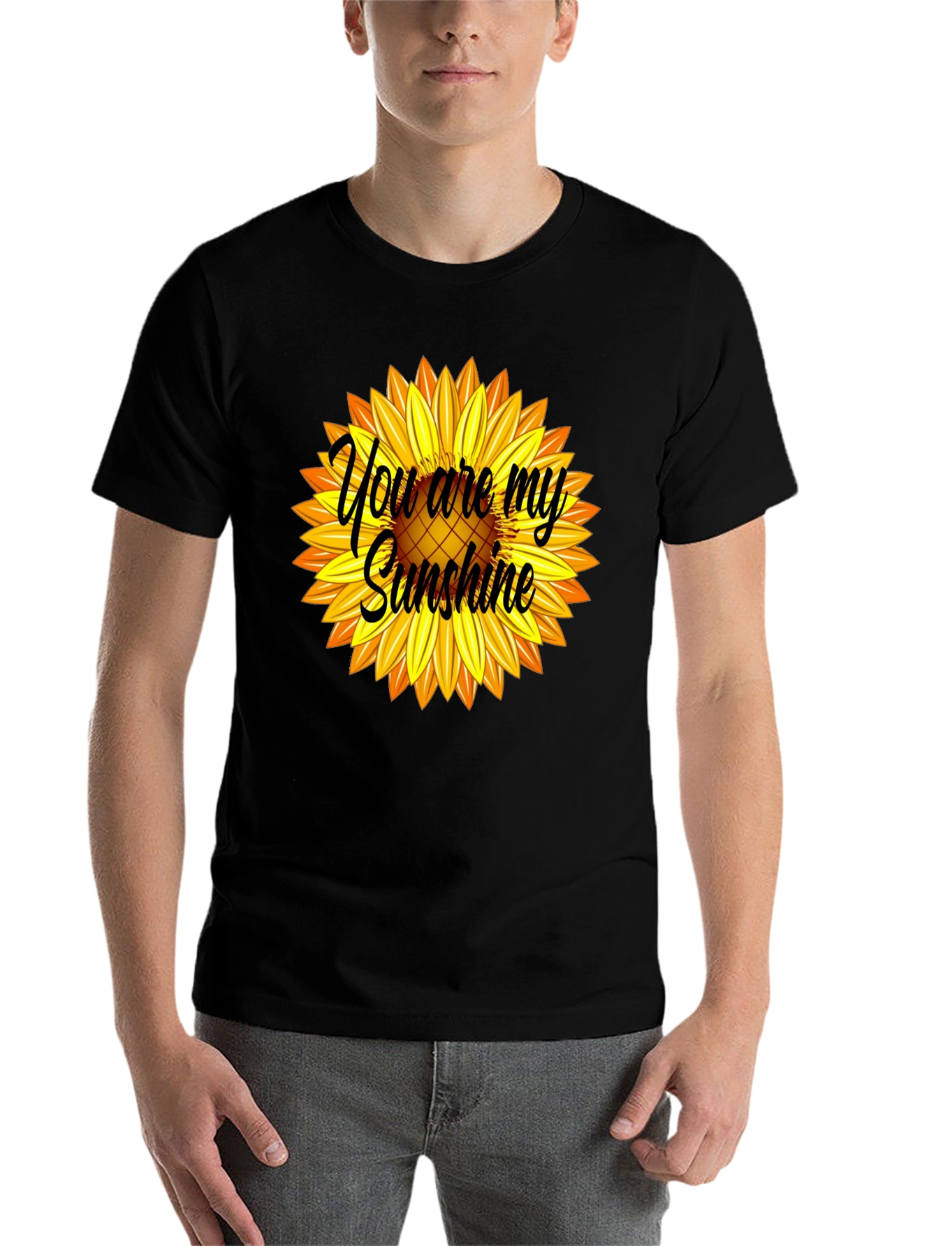 Black You Are My Sunshine Sunflower Graphic Tee view 7
