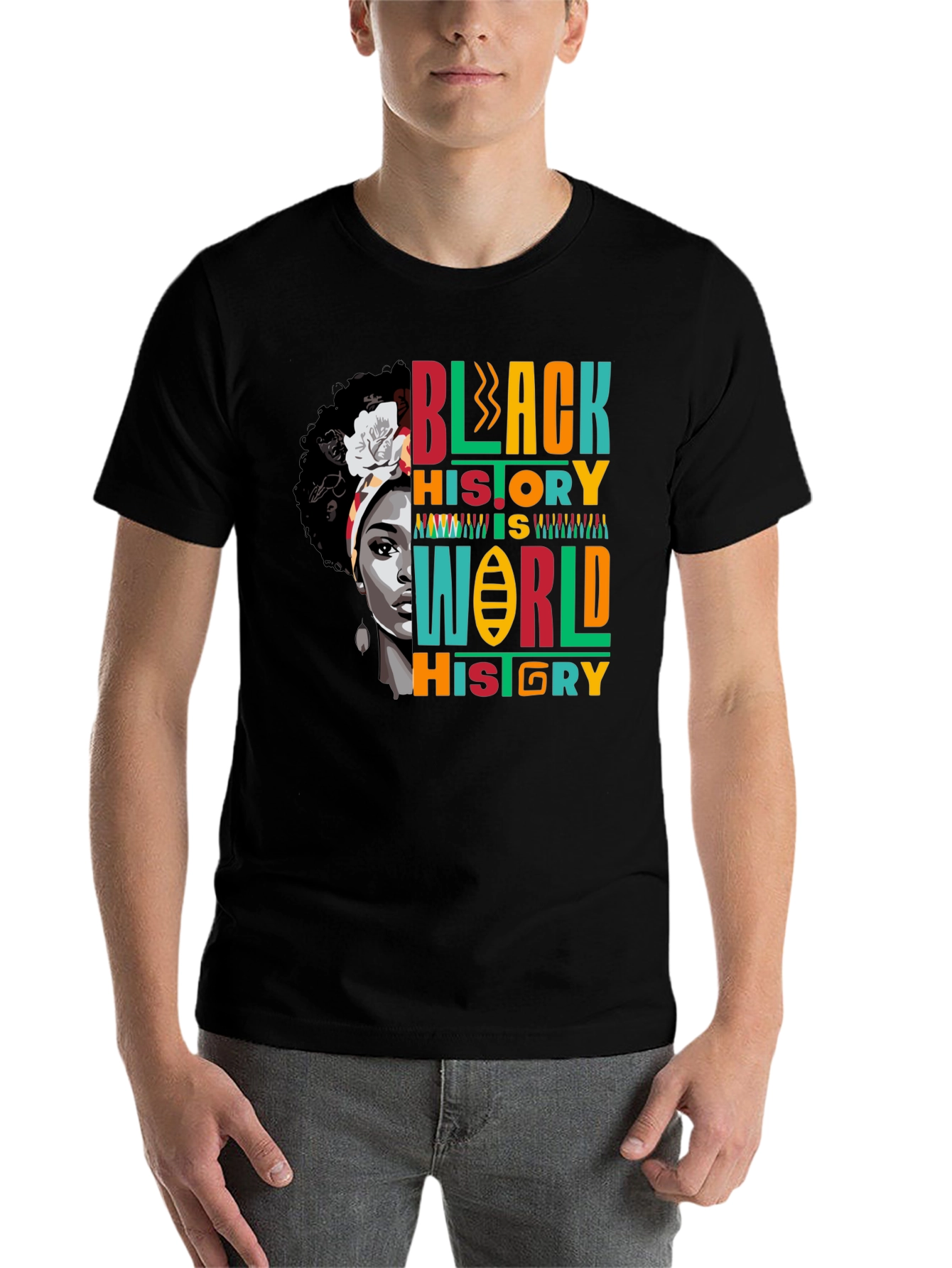 Black Black History is World History T-Shirt view 7