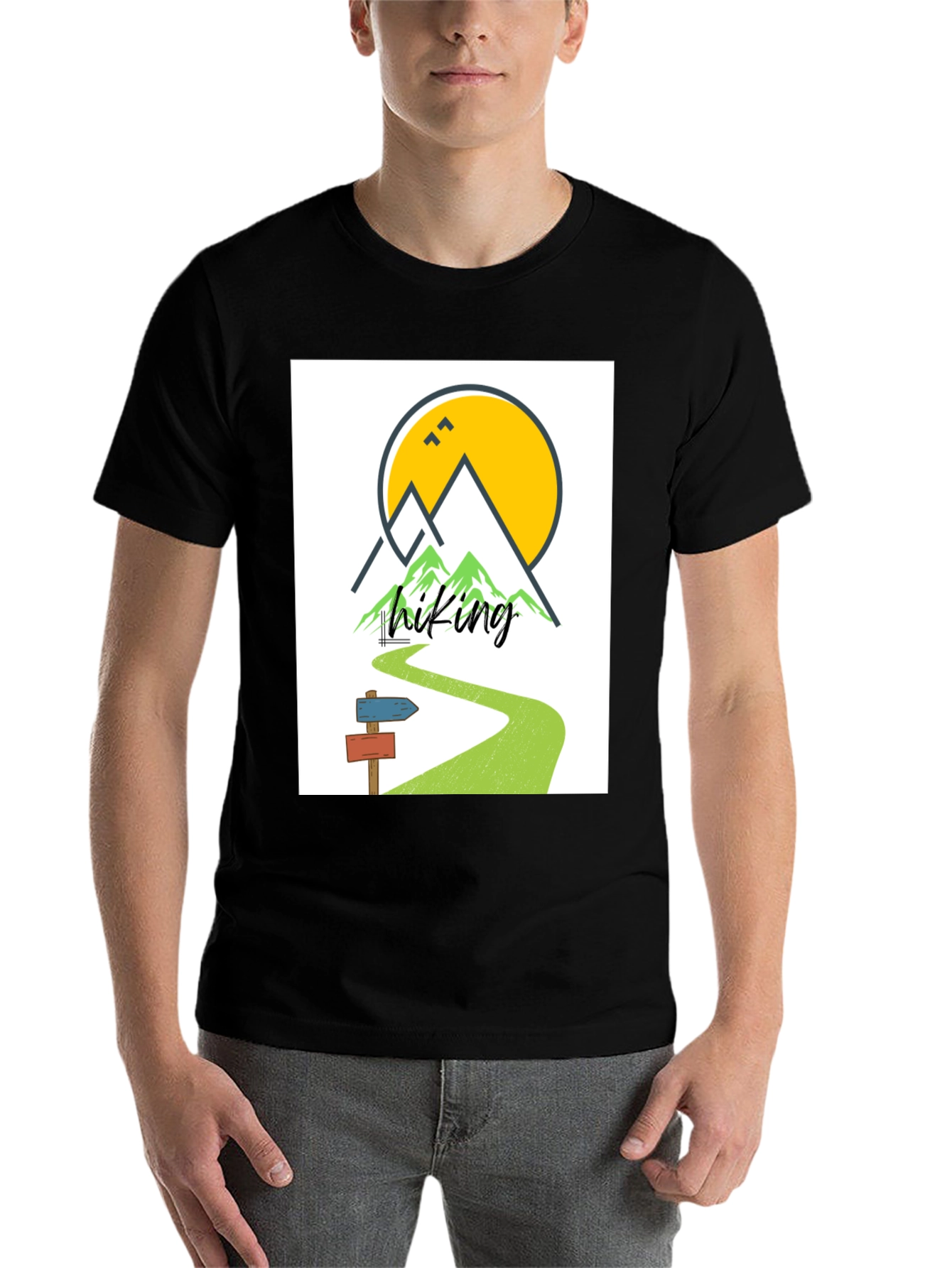 Black Hiking Adventure T-Shirt - Nature Explorer Tee view 7