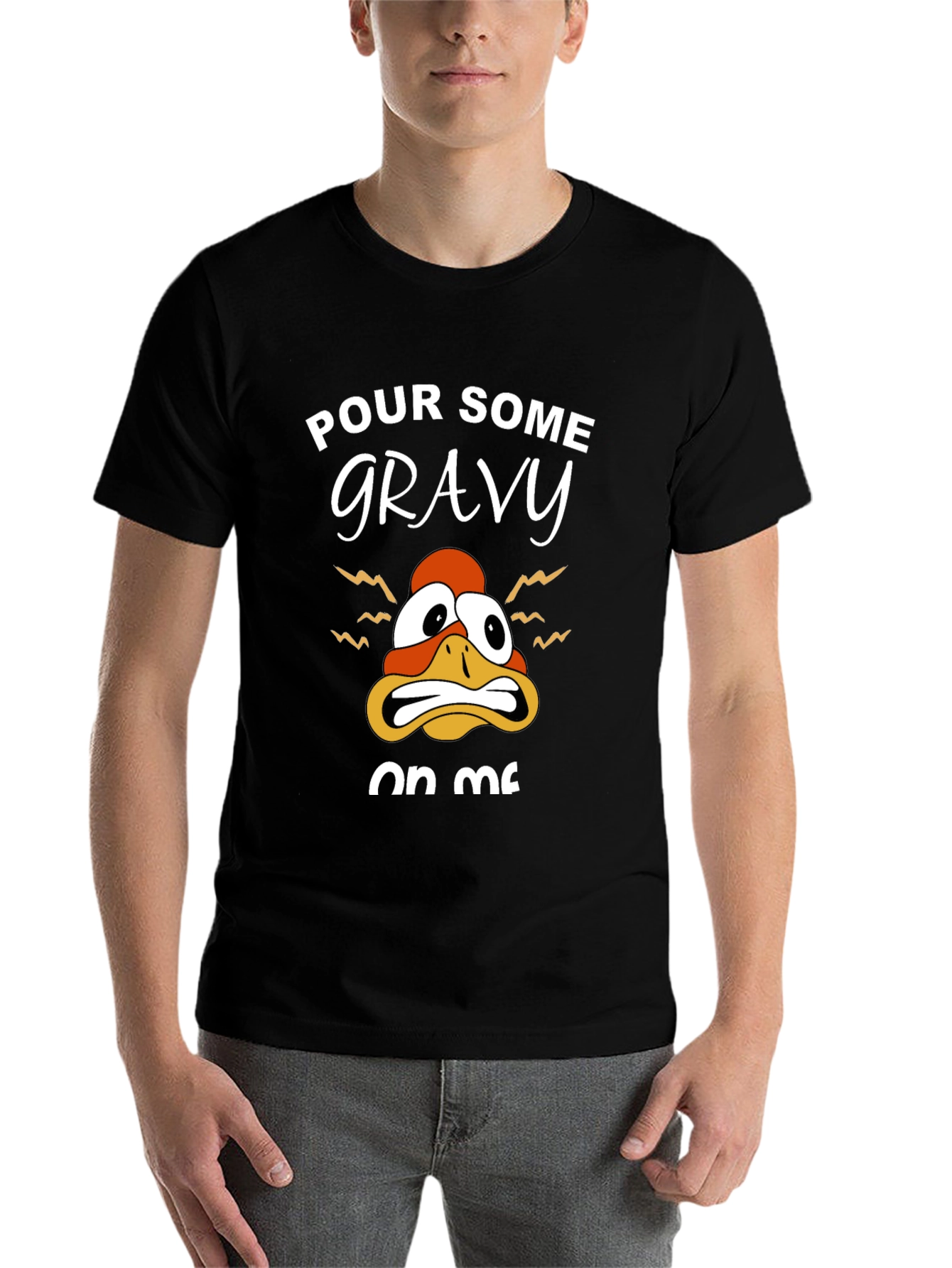 Black Pour Some Gravy On Me Thanksgiving T-Shirt view 7