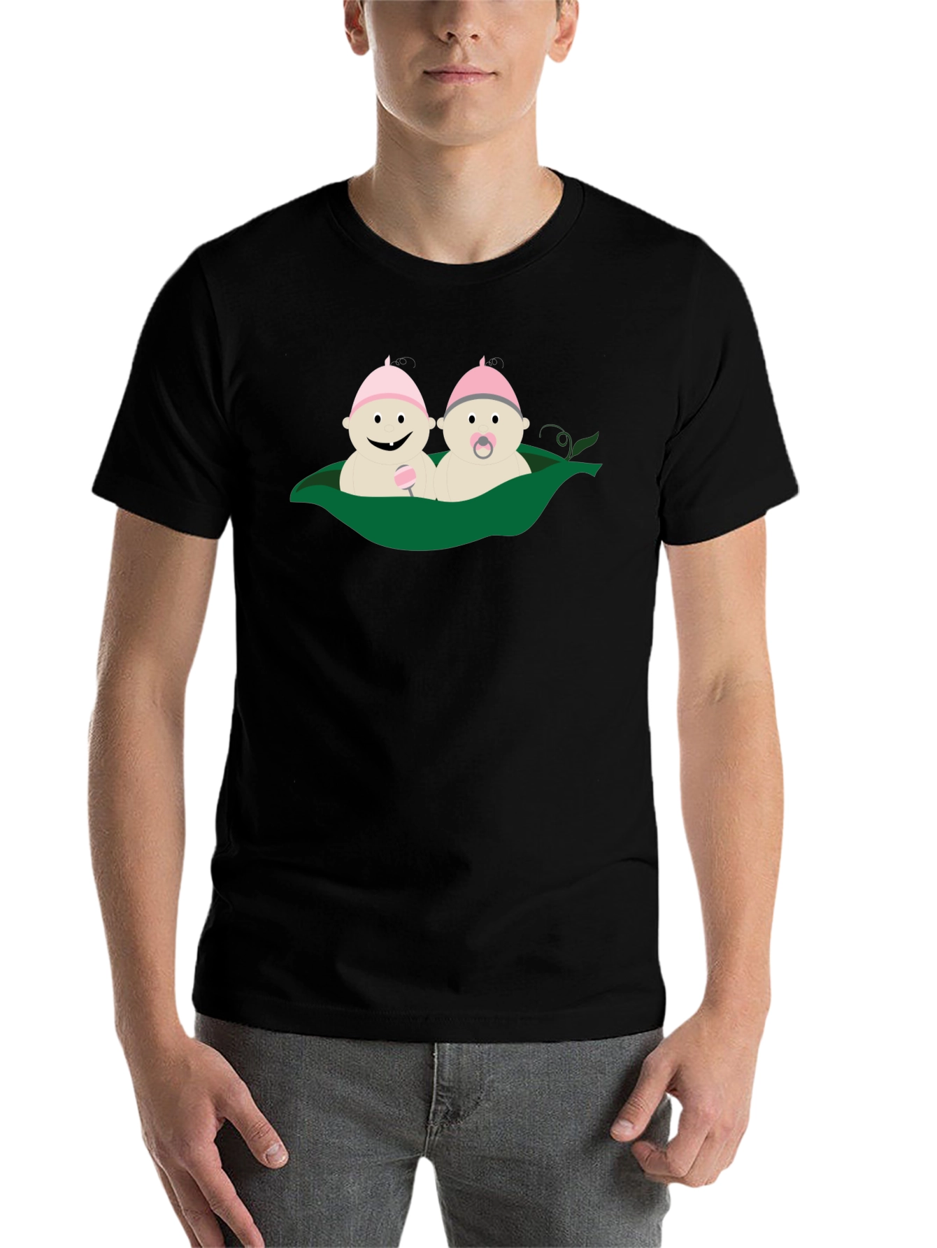 Black Two Peas in a Pod Graphic Tee view 7