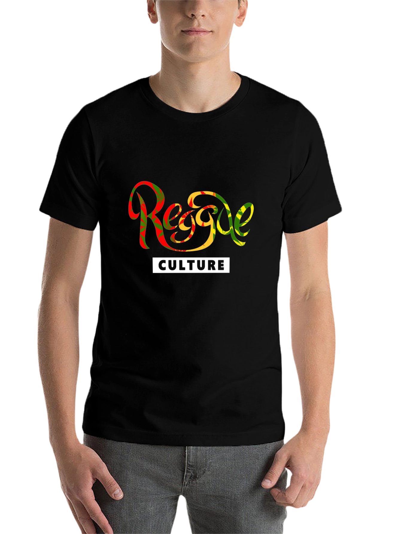 Black Reggae Culture Black T-Shirt - Stylish Graphic Tee view 7