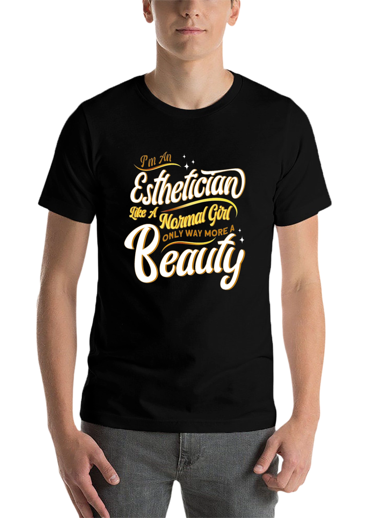 Black Esthetician Beauty T-Shirt view 7