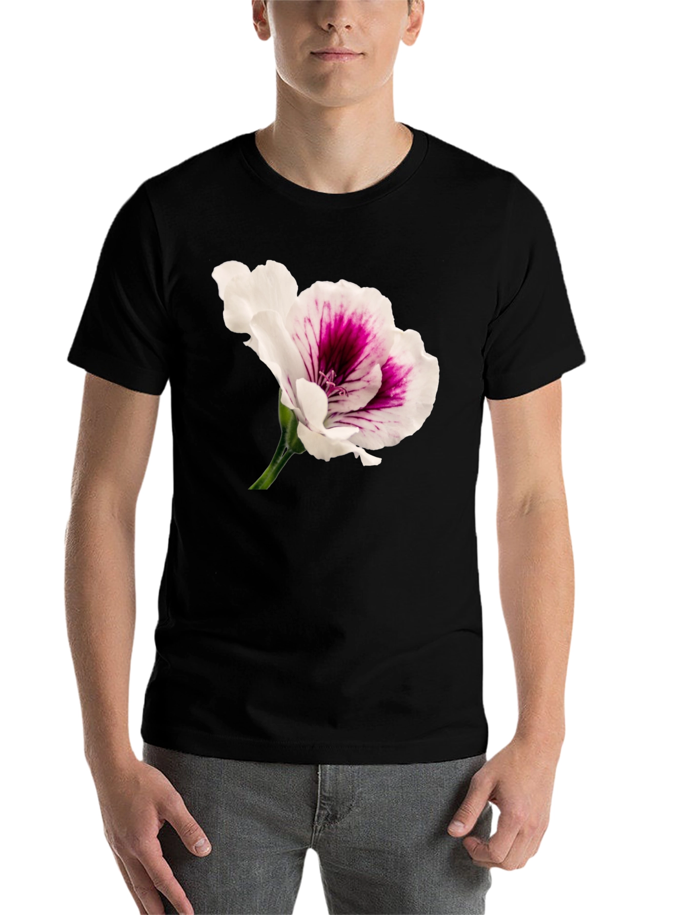 Black Floral Print T-Shirt view 7
