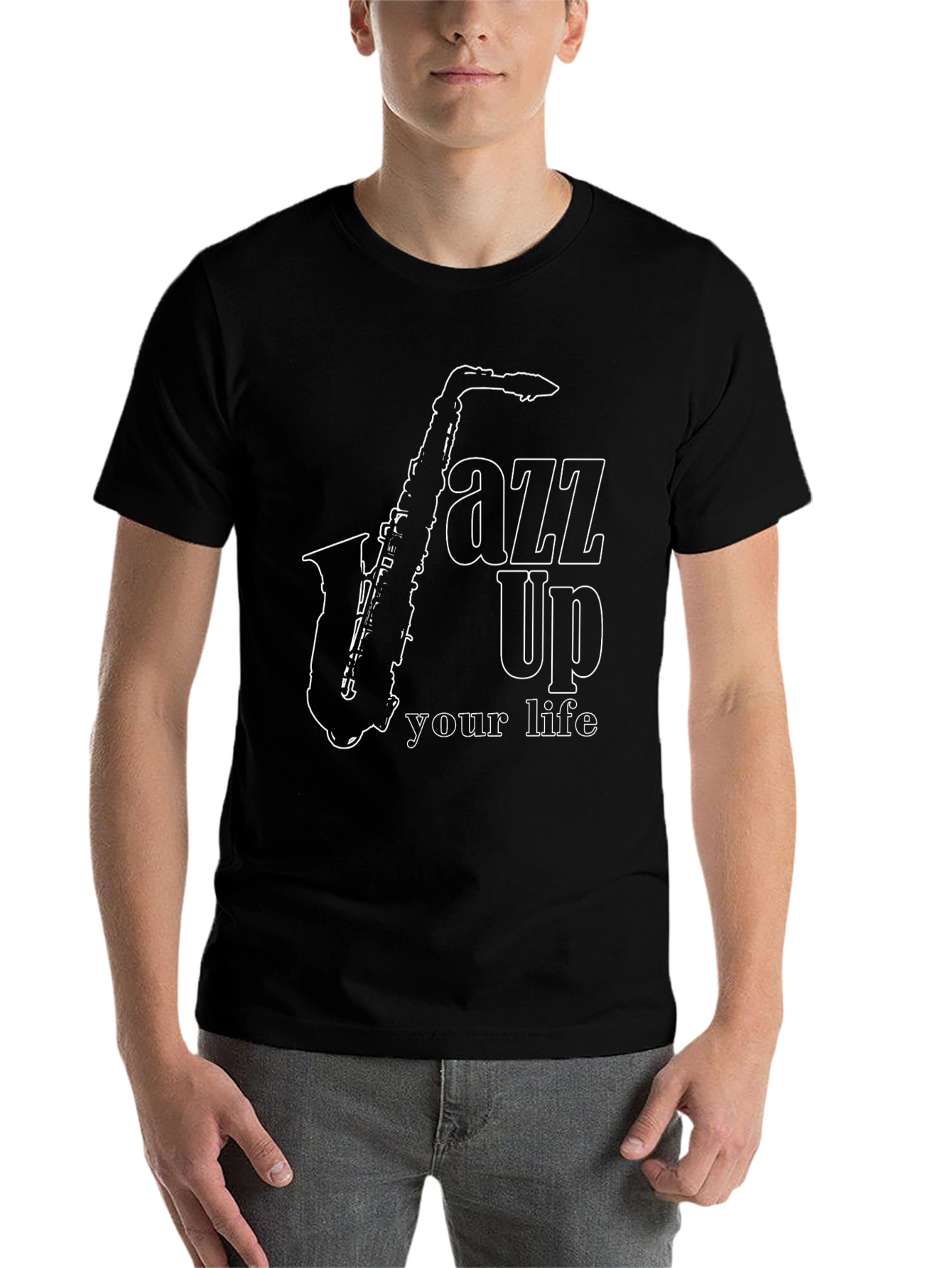 Black Jazz Up Your Life Black Graphic Tee view 7