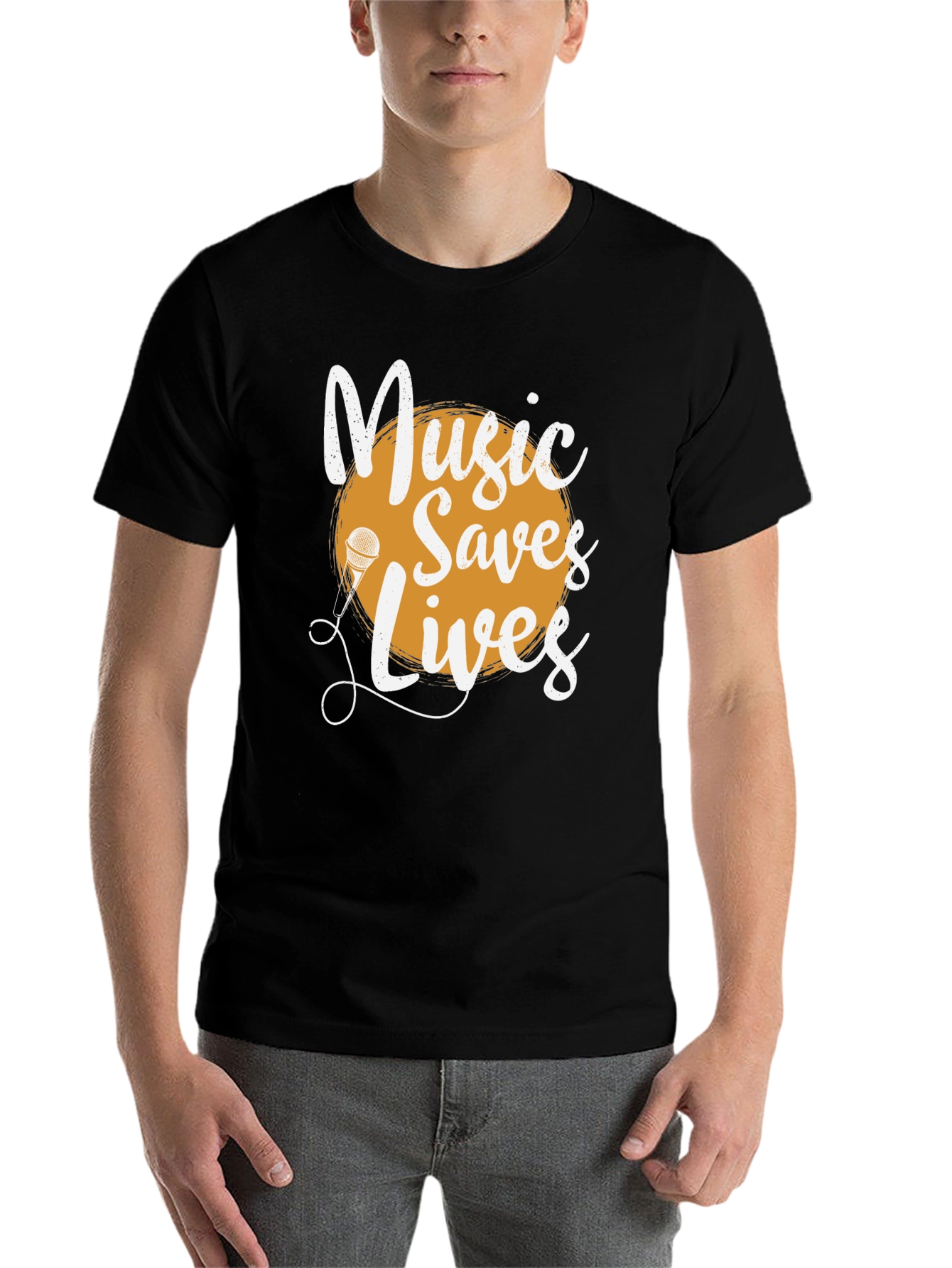 Black Music Saves Lives Graphic Tee view 7