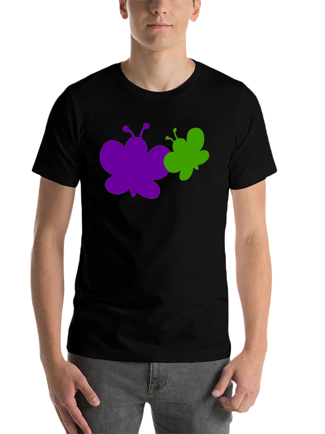 Black Butterfly Graphic Tee - Stylish Cotton T-Shirt view 7