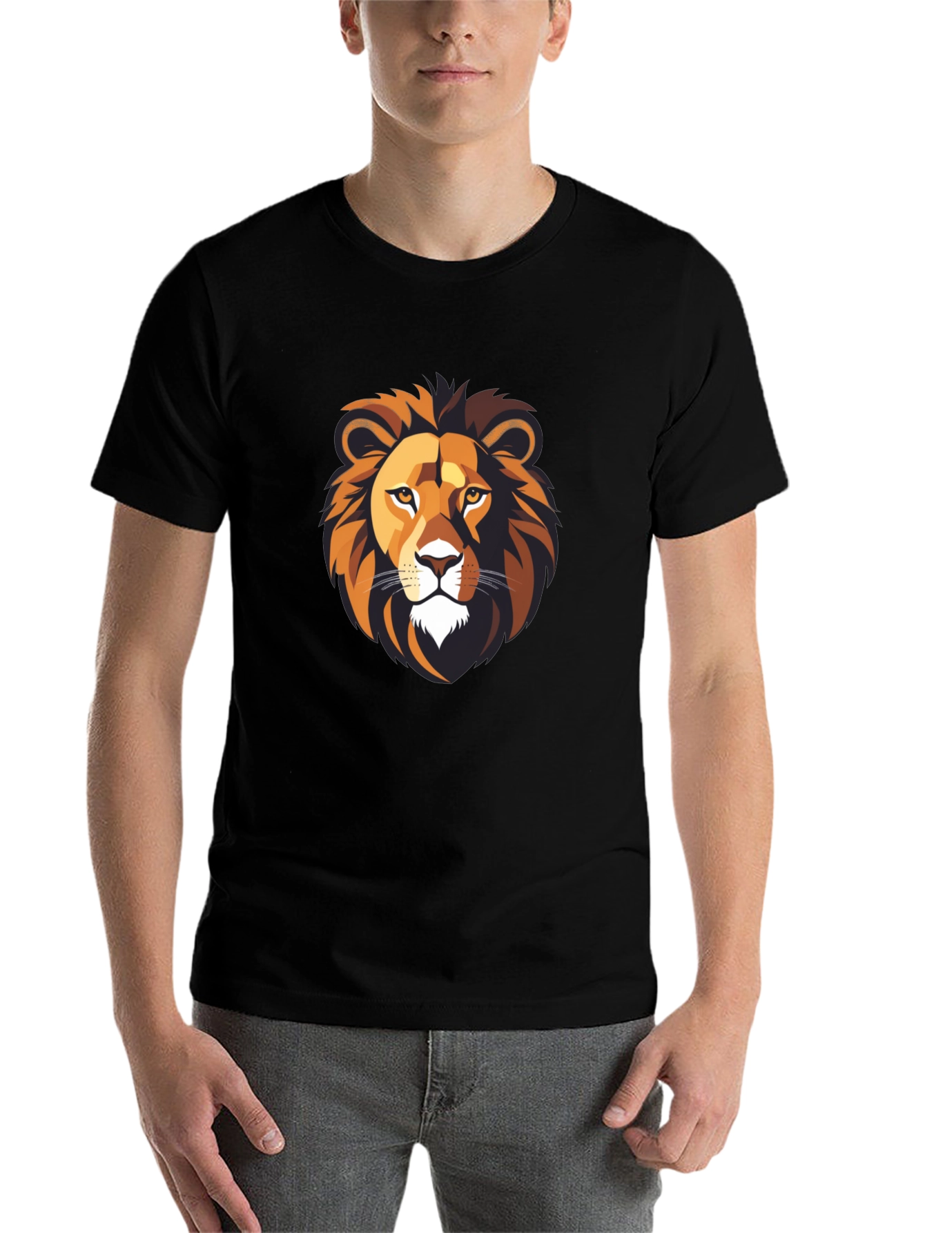 Black Lion Graphic Black T-Shirt - Bold Style view 7