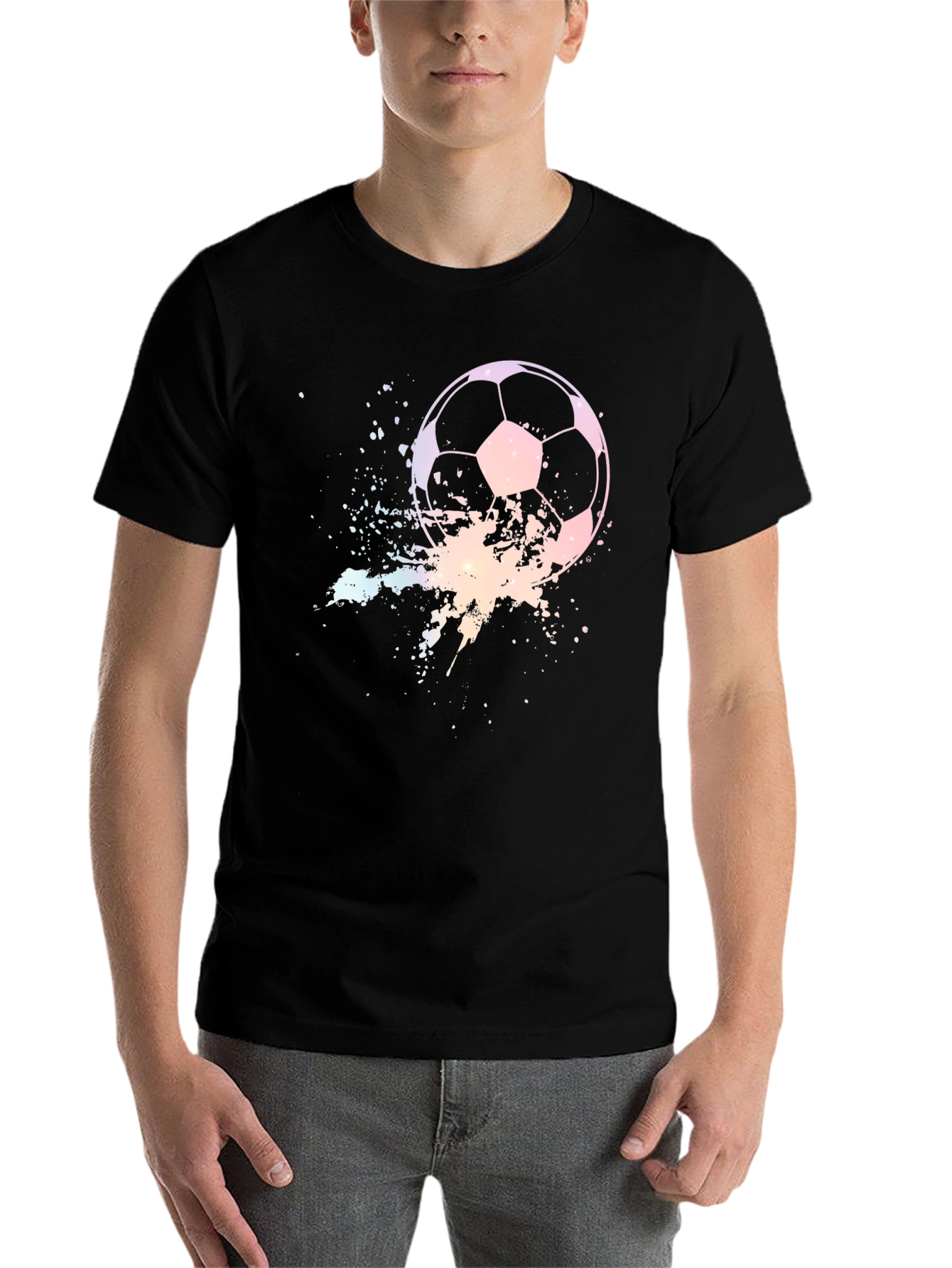 Black Soccer Splatter T-Shirt view 7