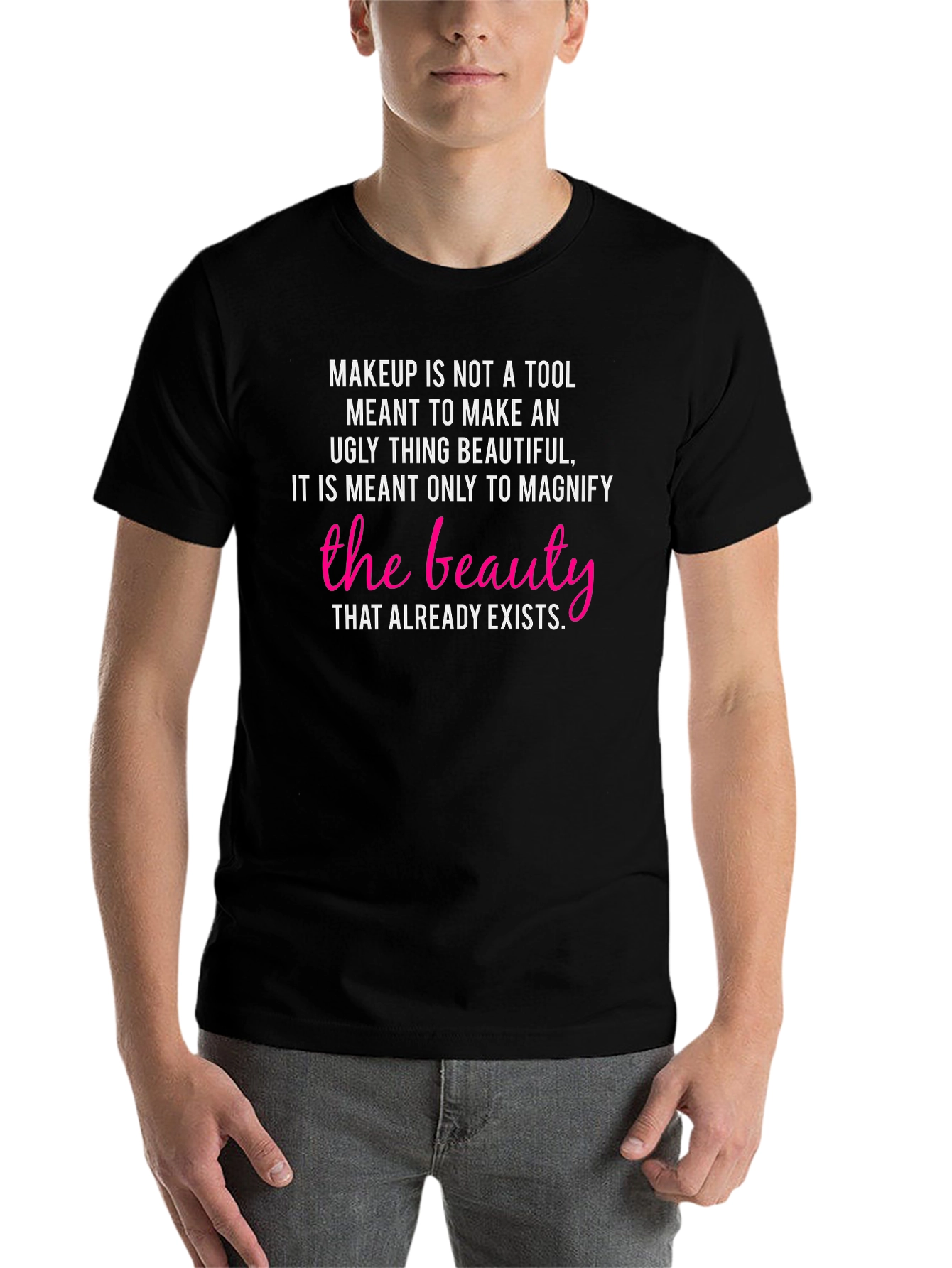 Black Beauty Definition T-Shirt: Makeup Is Not a Tool view 7