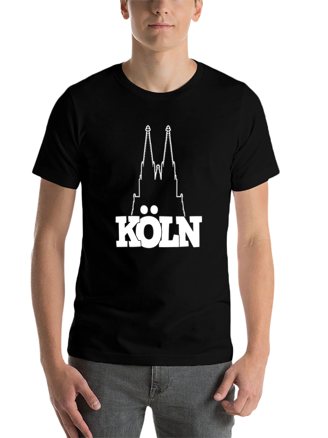 Cologne Cathedral Graphic T-Shirt - Black - 7