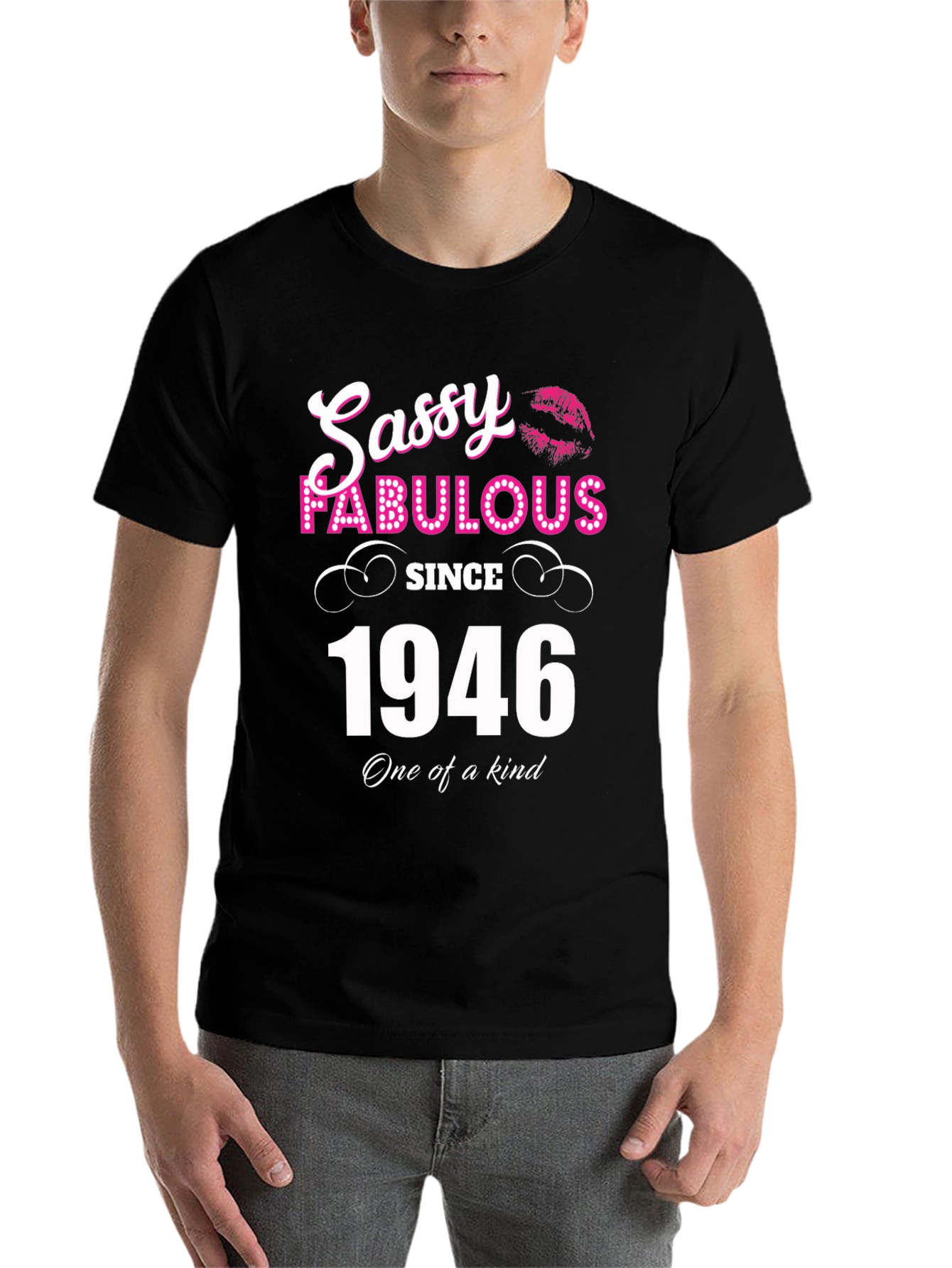 Black Sassy Fabulous Since 1946 Graphic T-Shirt view 7