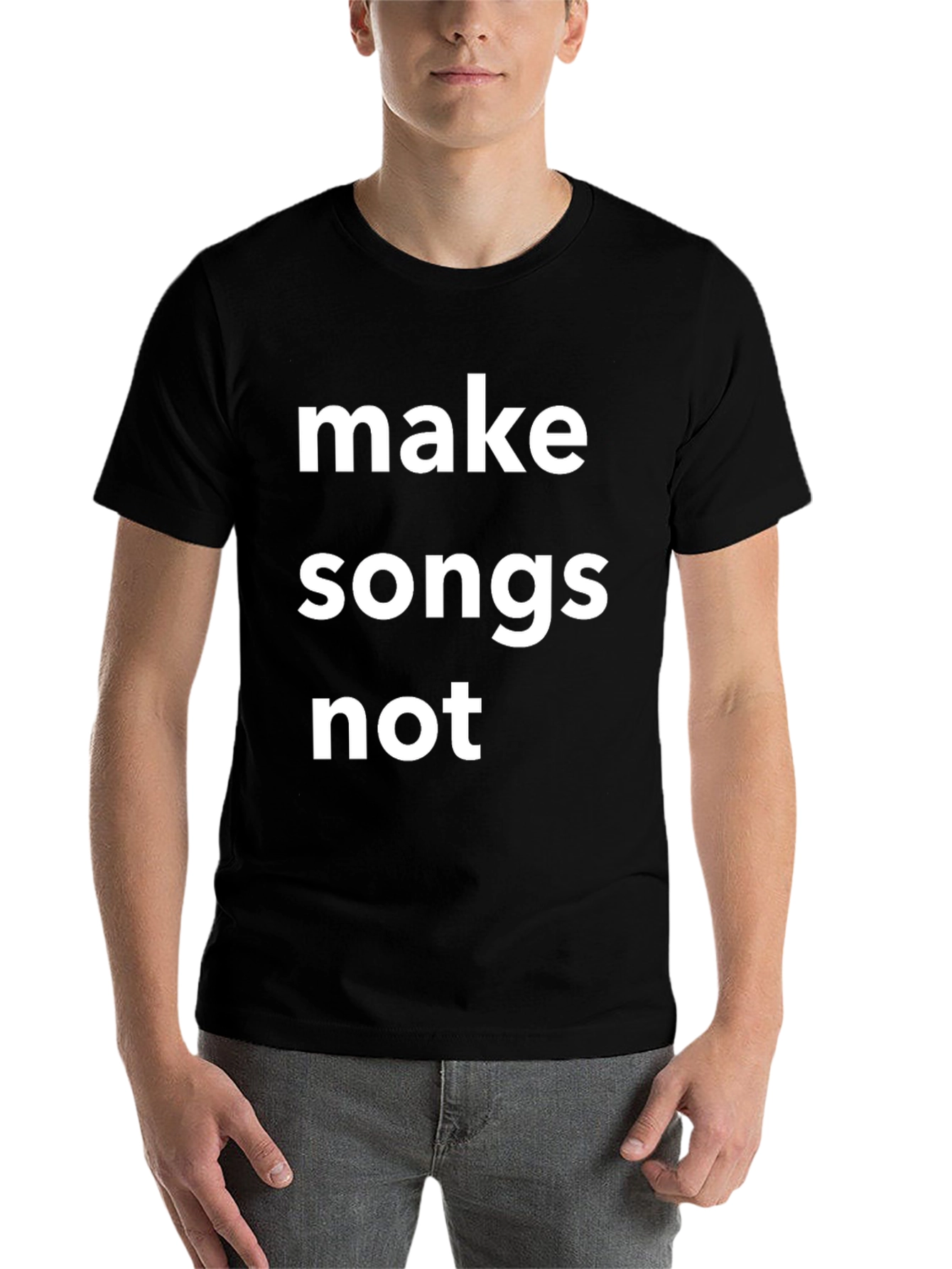 Black Make Songs Not War Graphic T-Shirt view 7