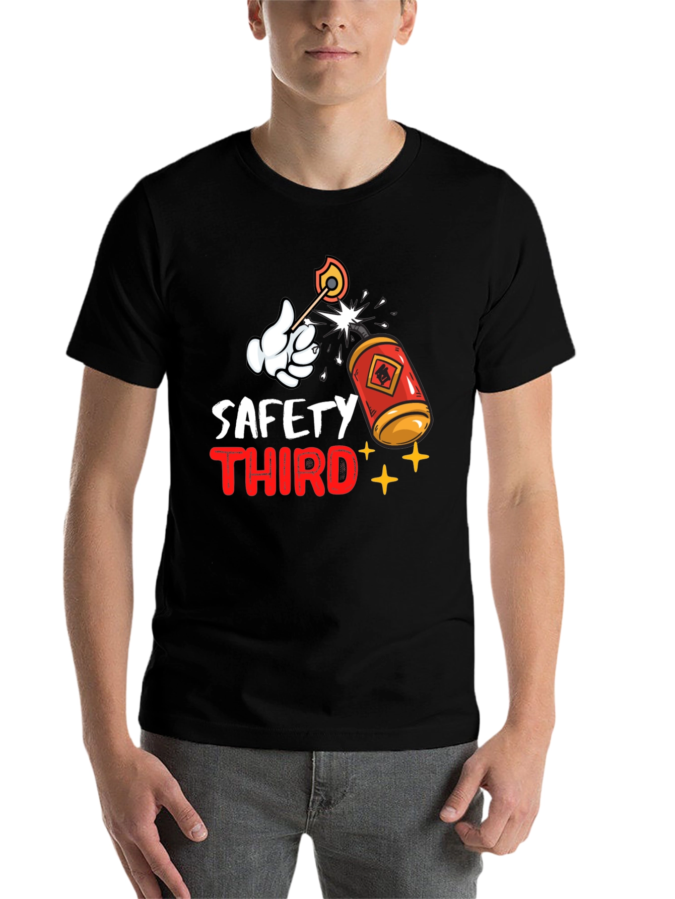 Black Safety Third Graphic T-Shirt view 7