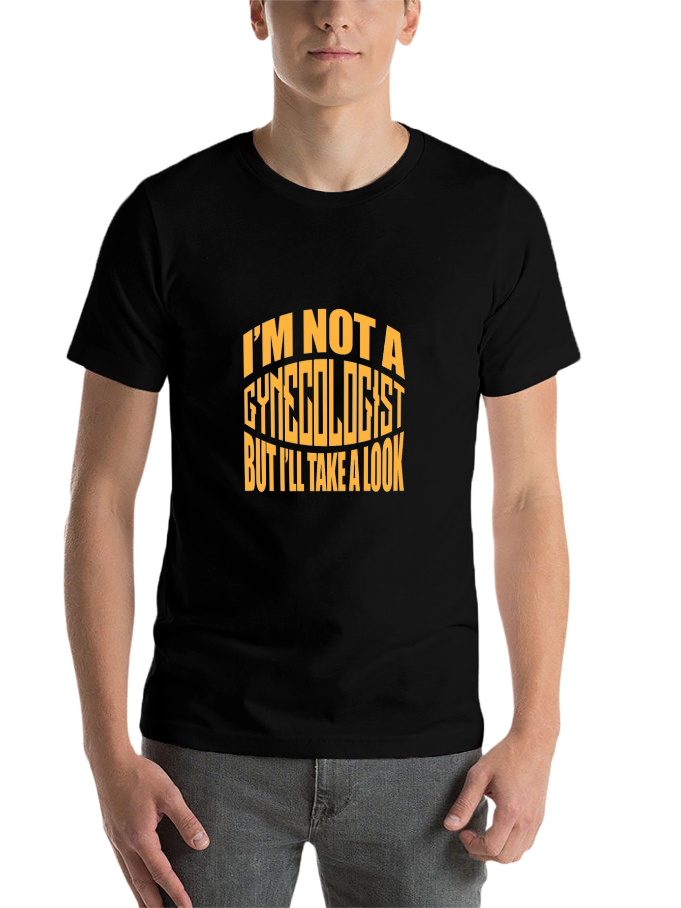 Black I'm Not a Gynecologist T-Shirt view 7