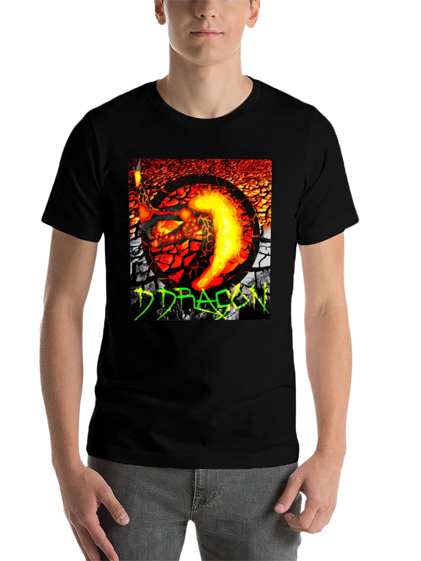 Fiery Dragon Graphic T-Shirt - Bold Design - 7