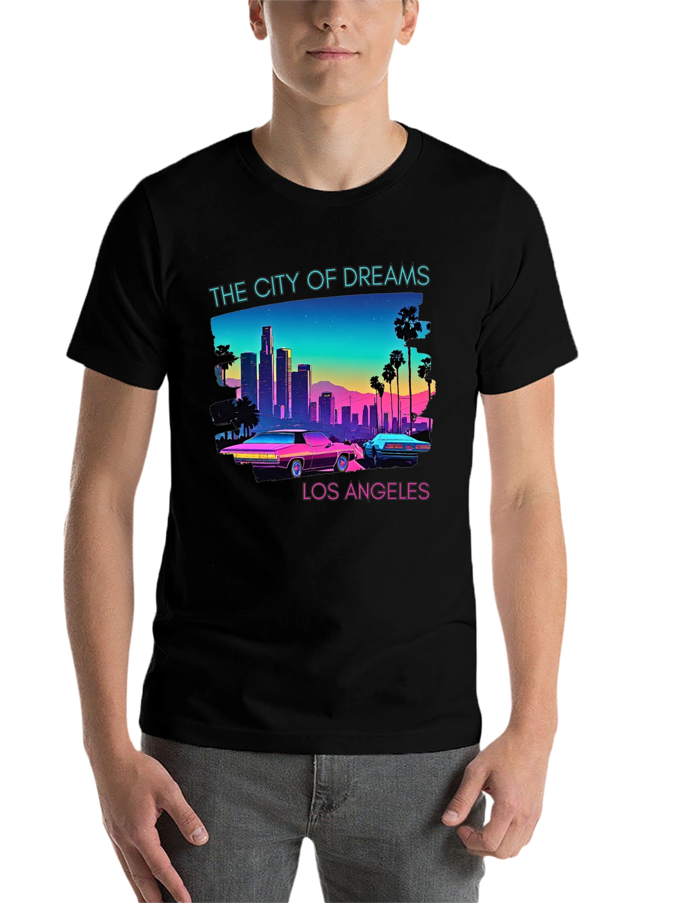 Retro Los Angeles Graphic T-Shirt - 7