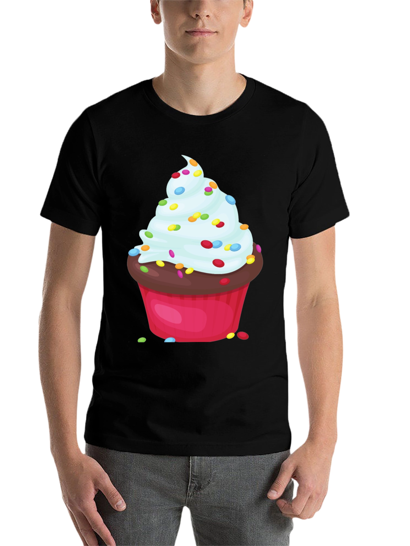 Black Cupcake Graphic T-Shirt - Sweet Treat Tee view 7