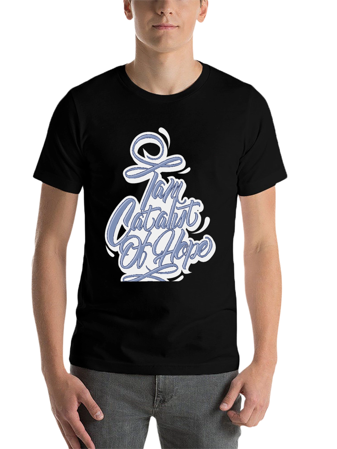 Black I am Catalyst of Hope Graphic T-Shirt view 7