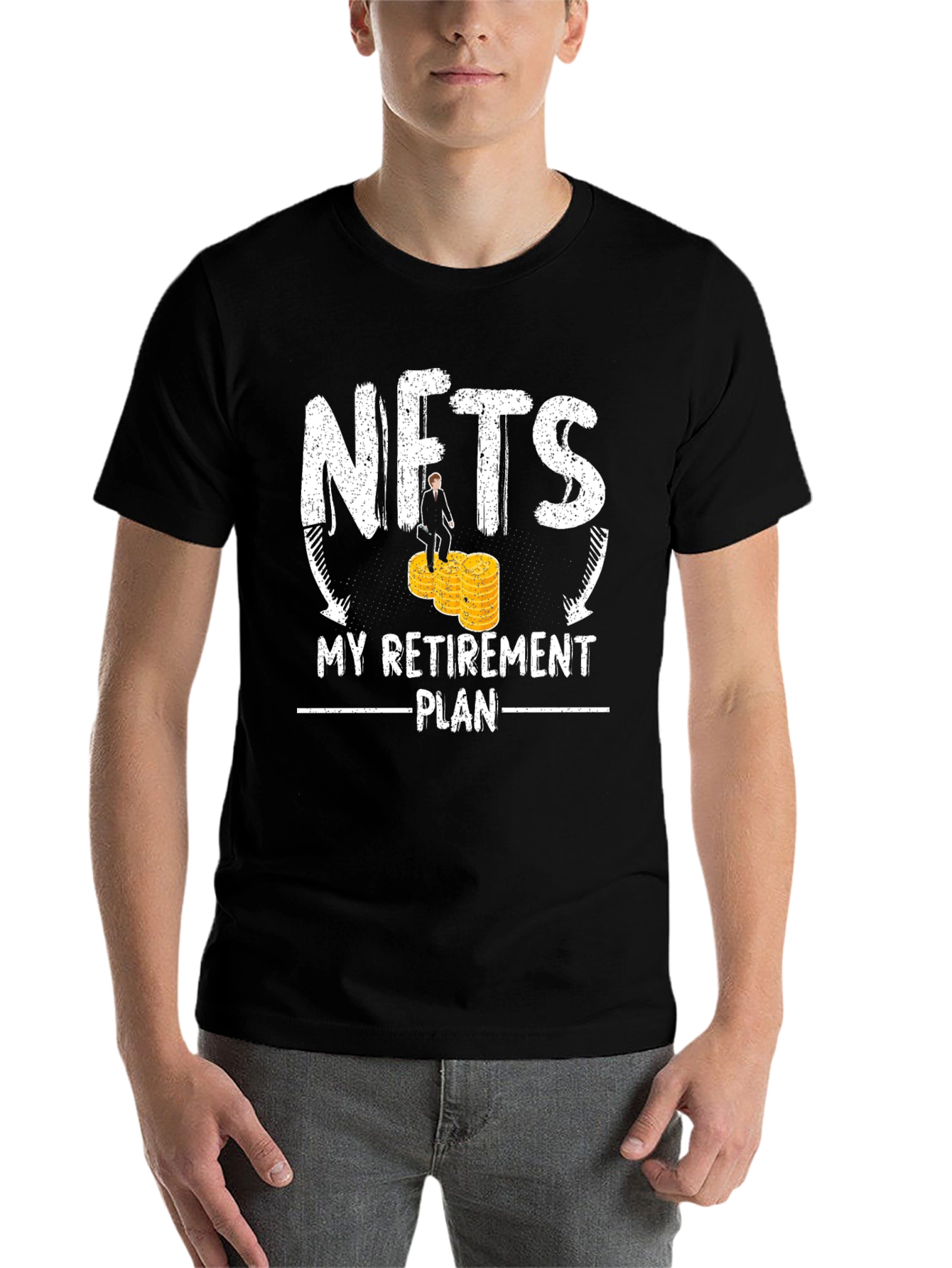 Black NFT Retirement Plan T-Shirt - Crypto Investor Tee view 7