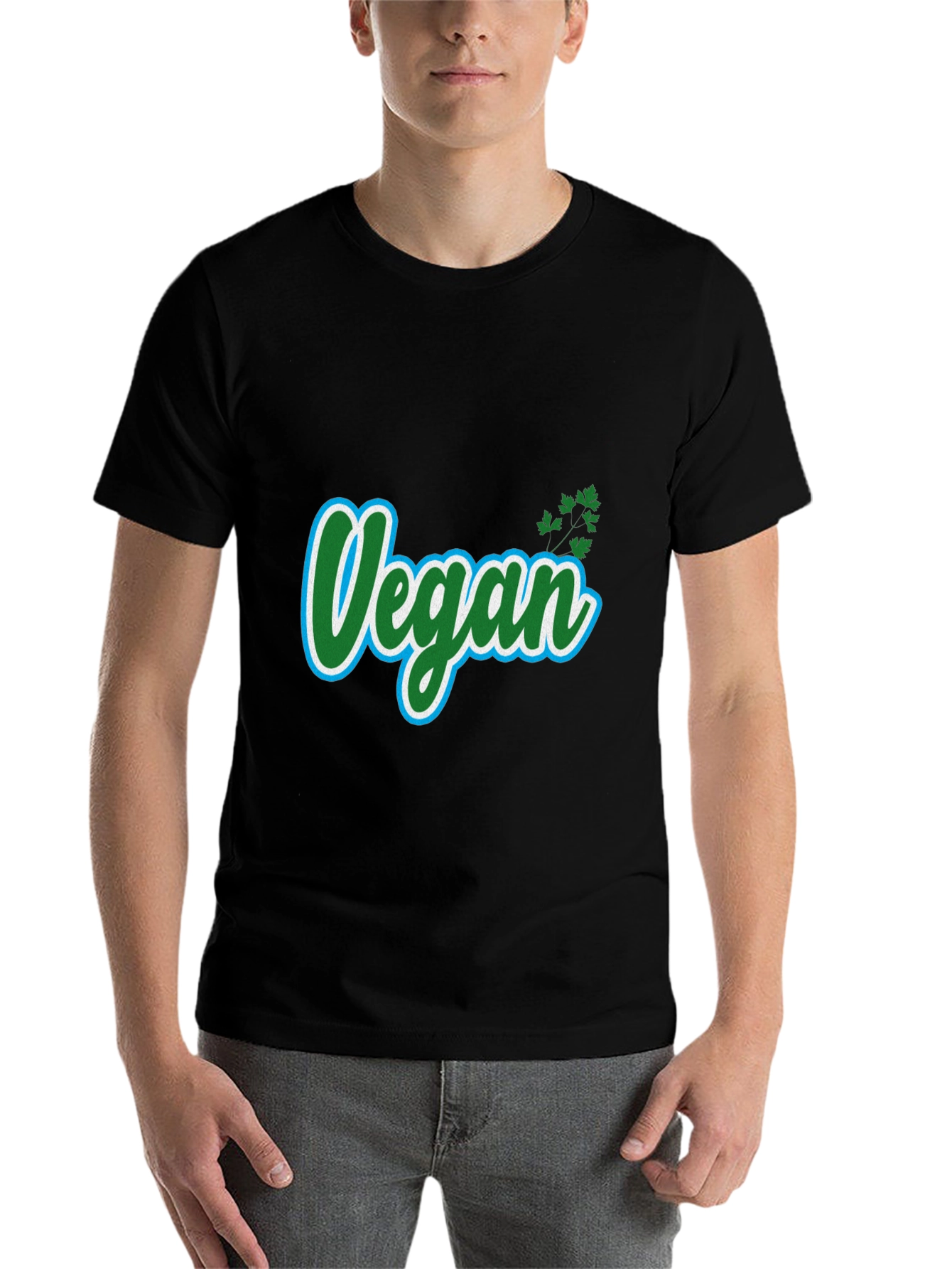 Black Vegan T-Shirt - Plant-Based Lifestyle view 7