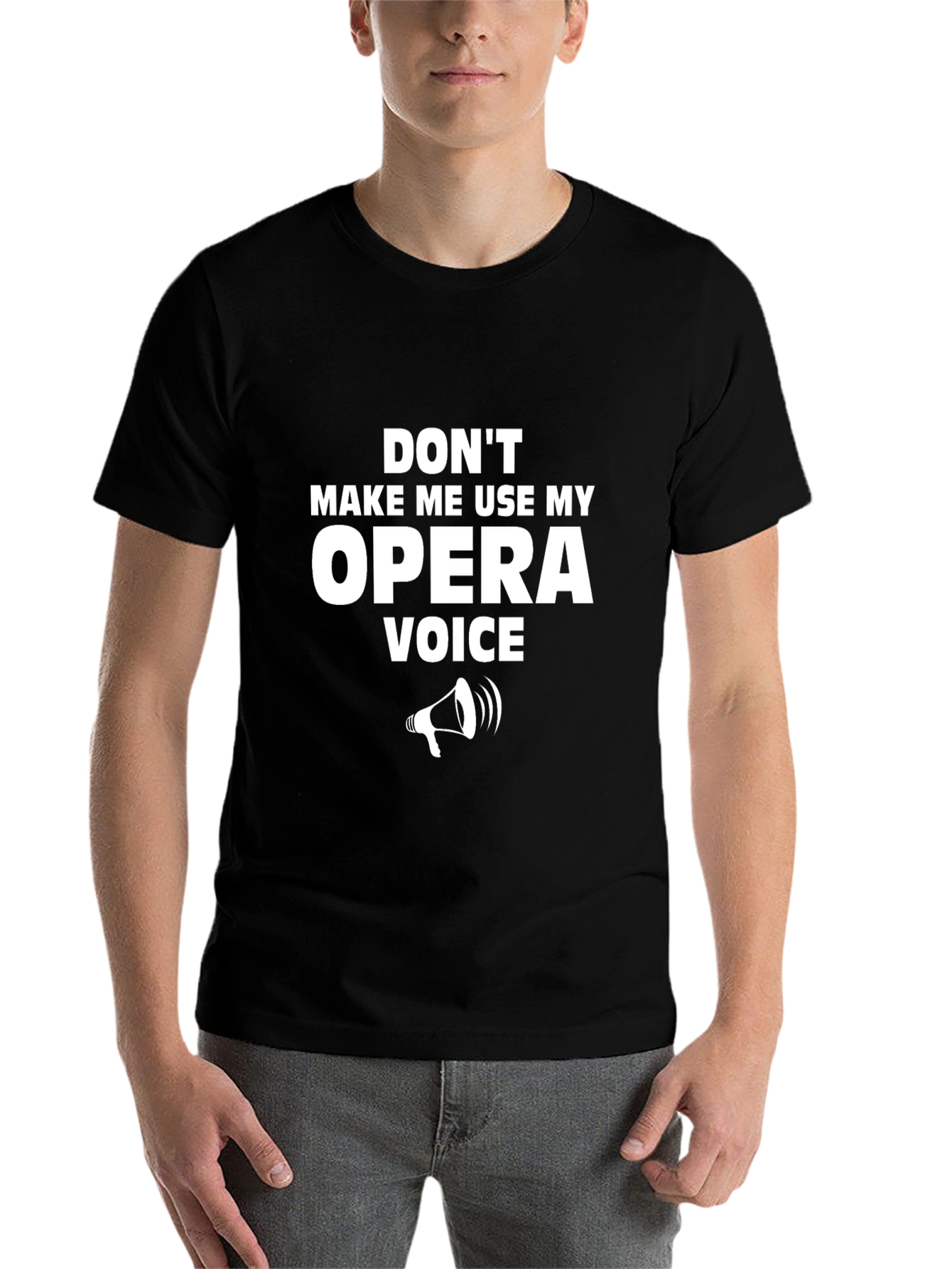 Black Opera Voice Black T-Shirt: Funny Vocalist Gift view 7