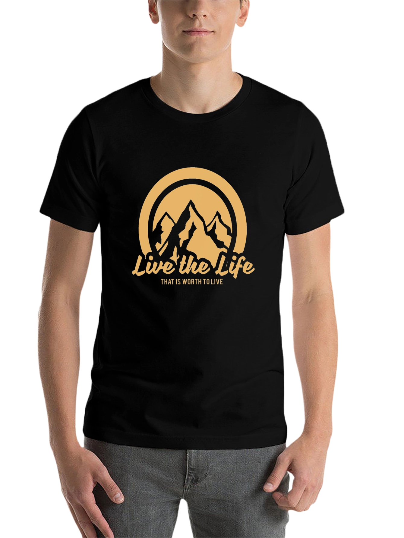 Black Live the Life Graphic Tee view 7