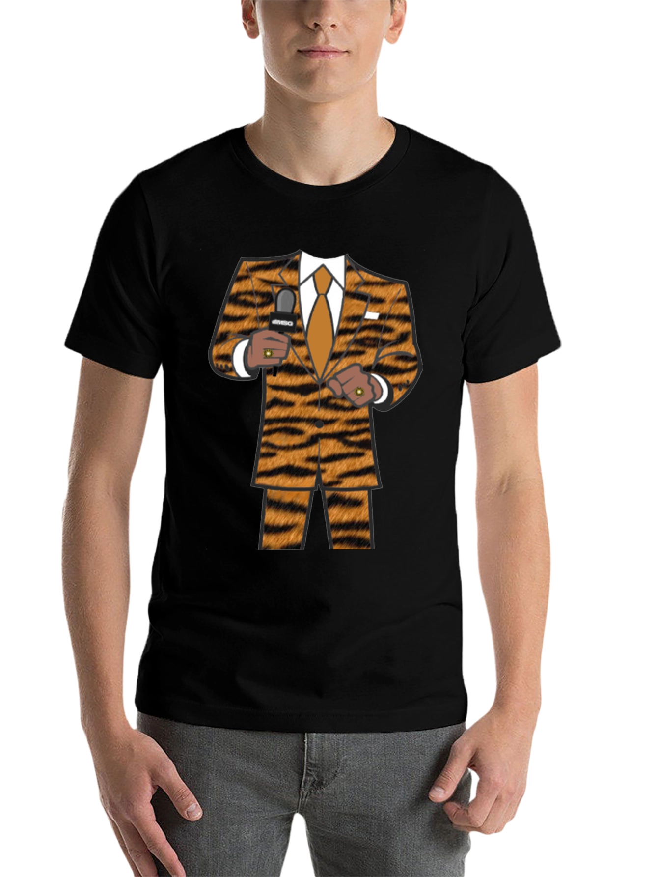 Black Tiger Suit T-Shirt - Funny Novelty Costume Tee view 7