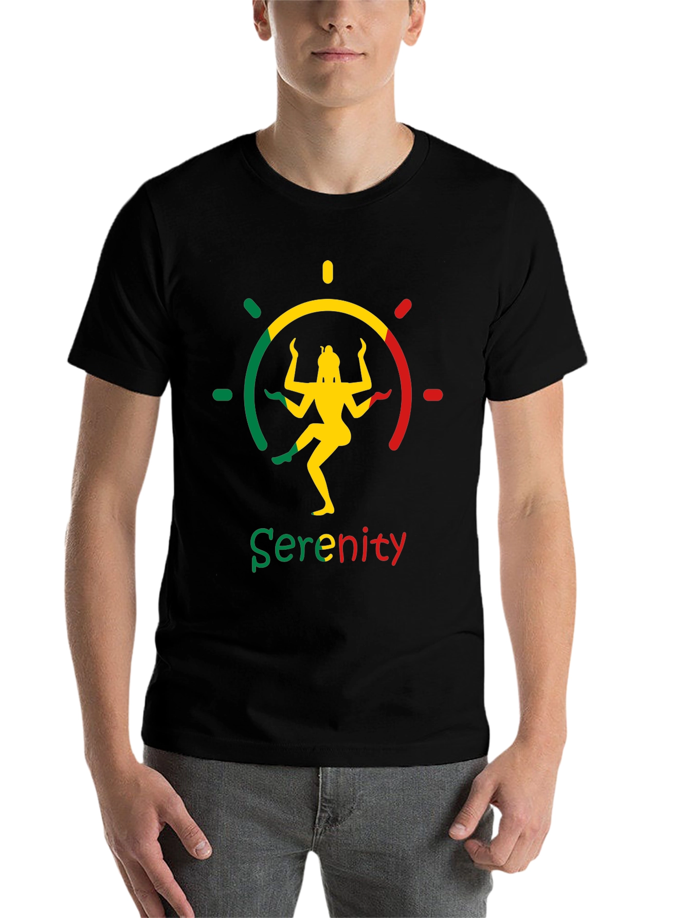 Black Serenity Dance Graphic T-Shirt view 7