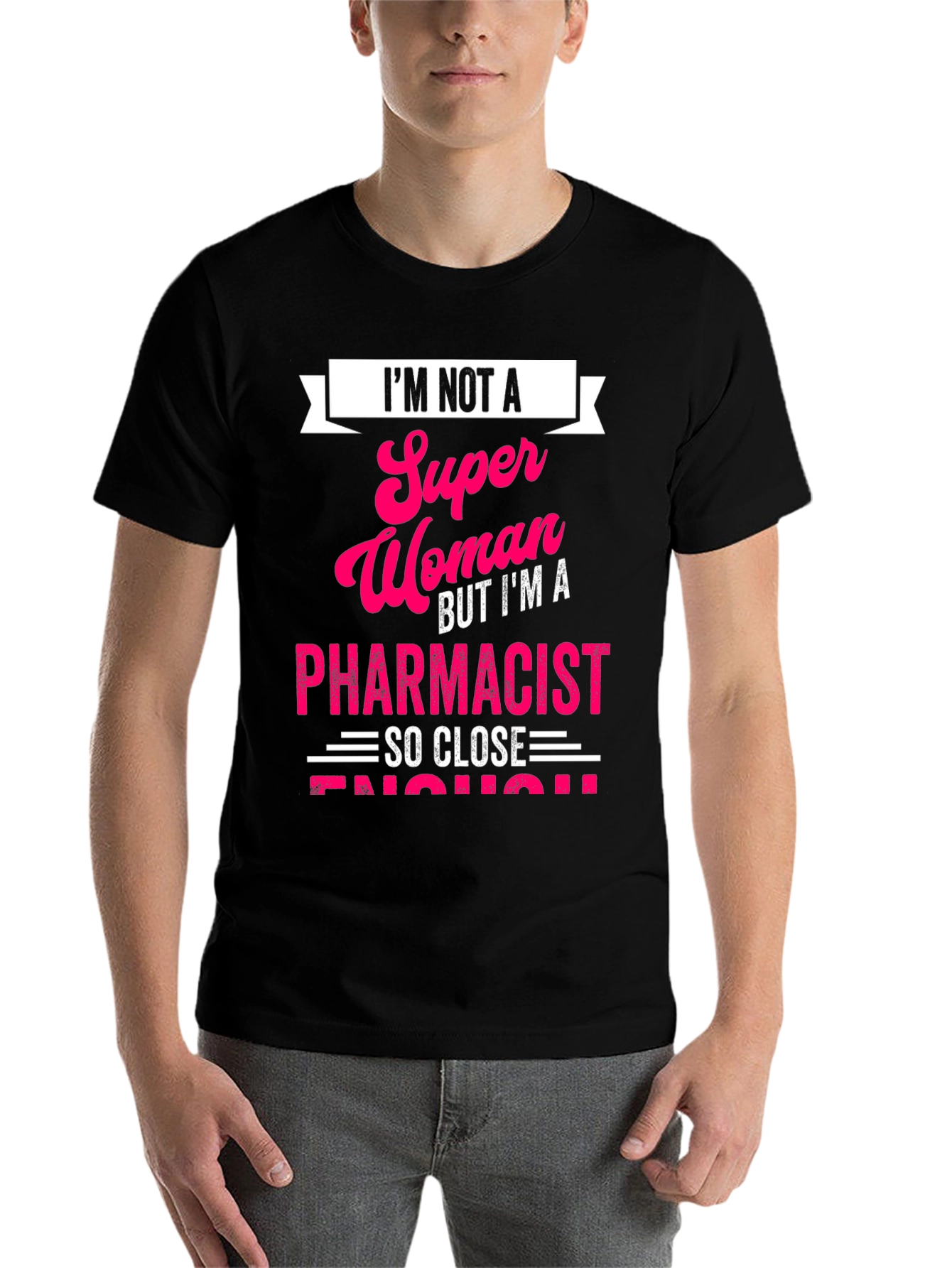Black Pharmacist T-Shirt: I'm Not a Super Woman view 7