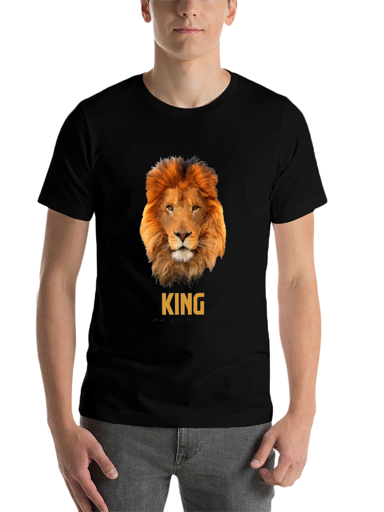 Black Lion King Graphic T-Shirt - Premium Cotton Tee view 7