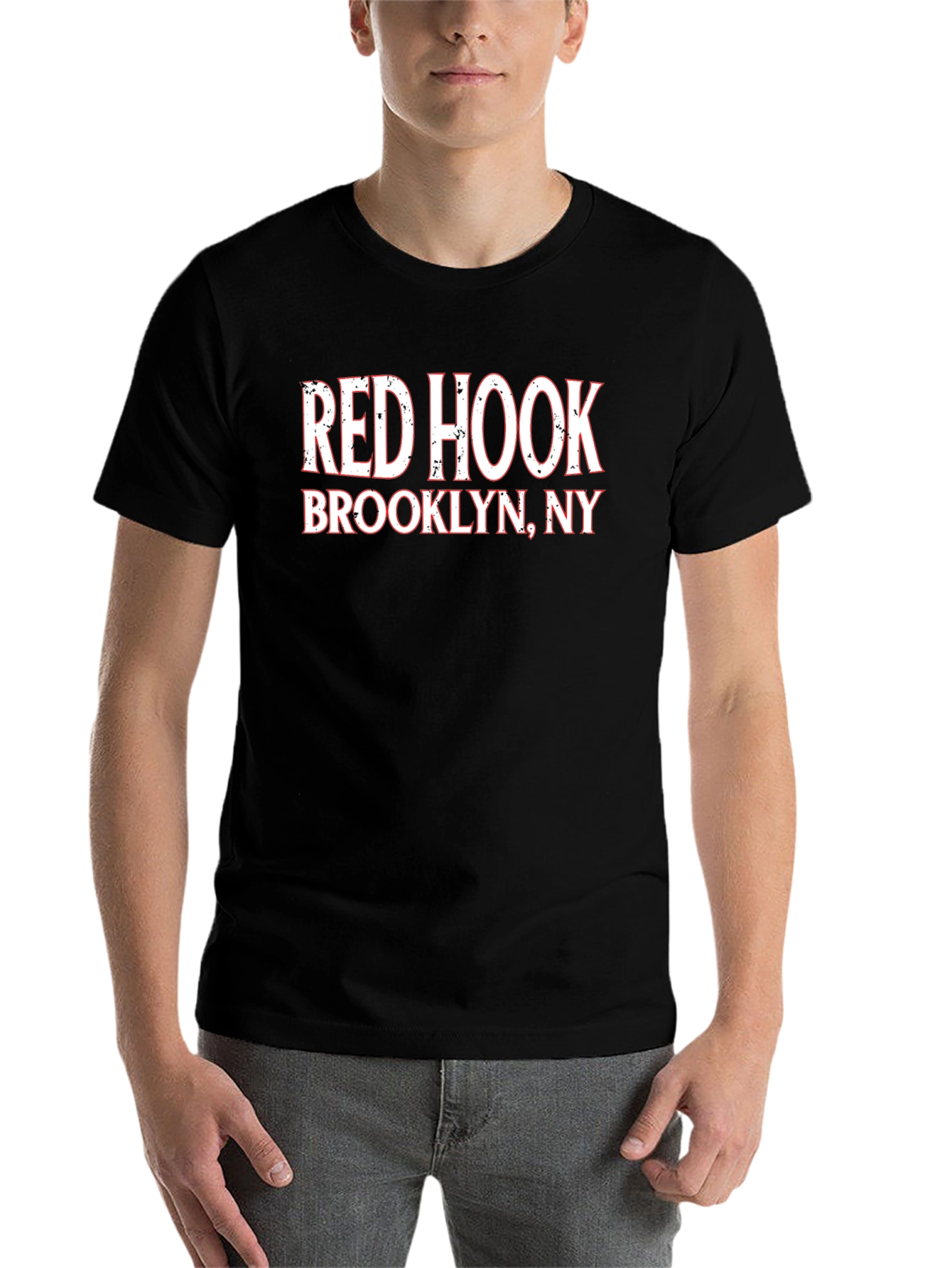 Black Red Hook Brooklyn NY Black Graphic T-Shirt view 7
