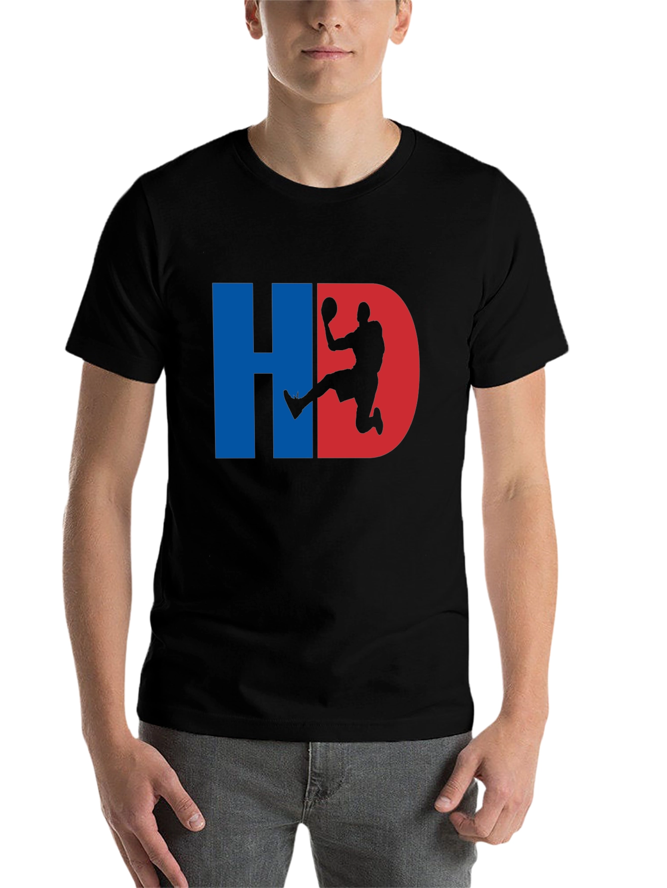 Black HD Basketball Graphic Tee - Black view 7