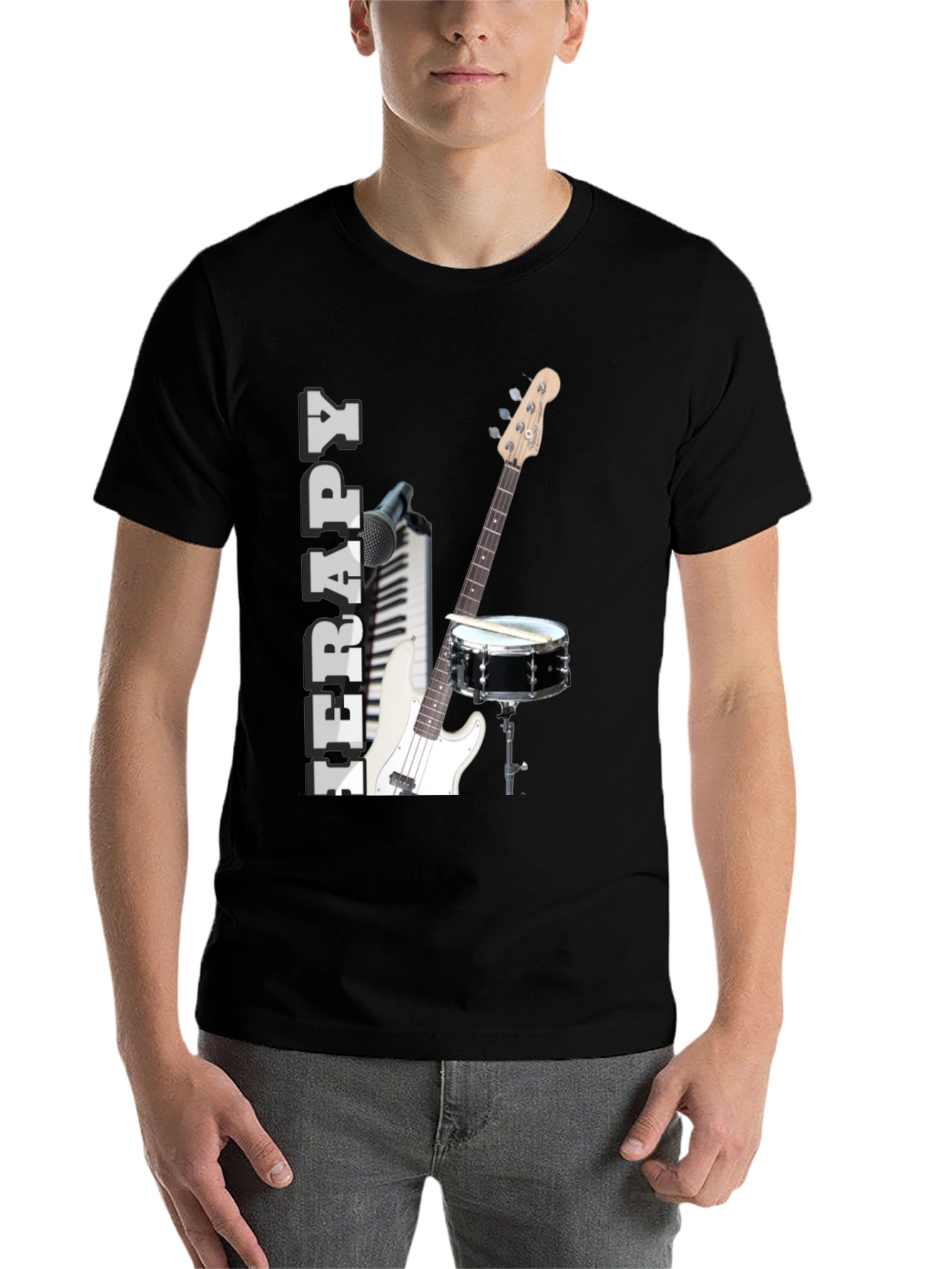 Music Therapy T-Shirt - Instruments & Inspirational Design - 7