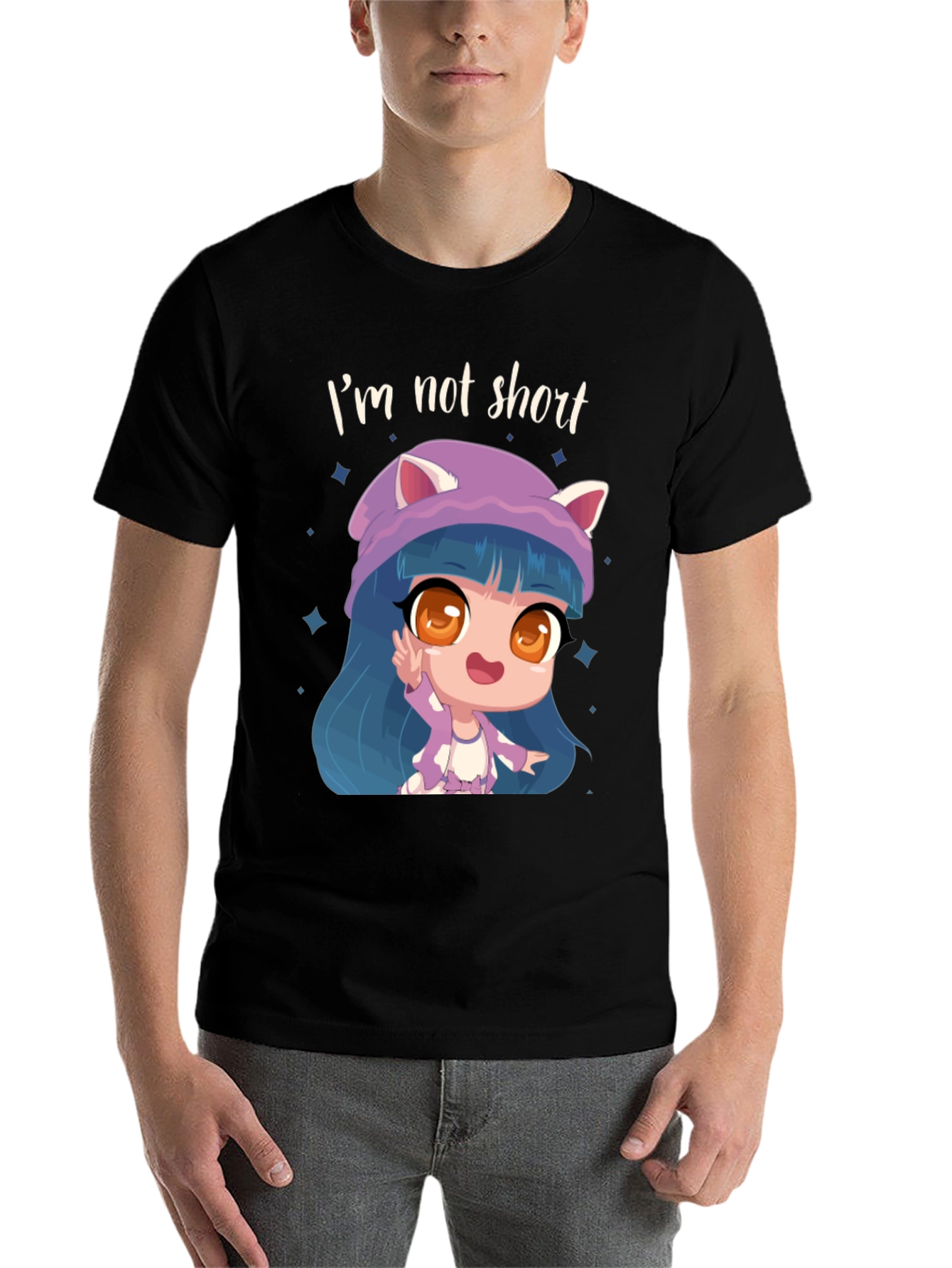 Black I'm Not Short T-Shirt view 7