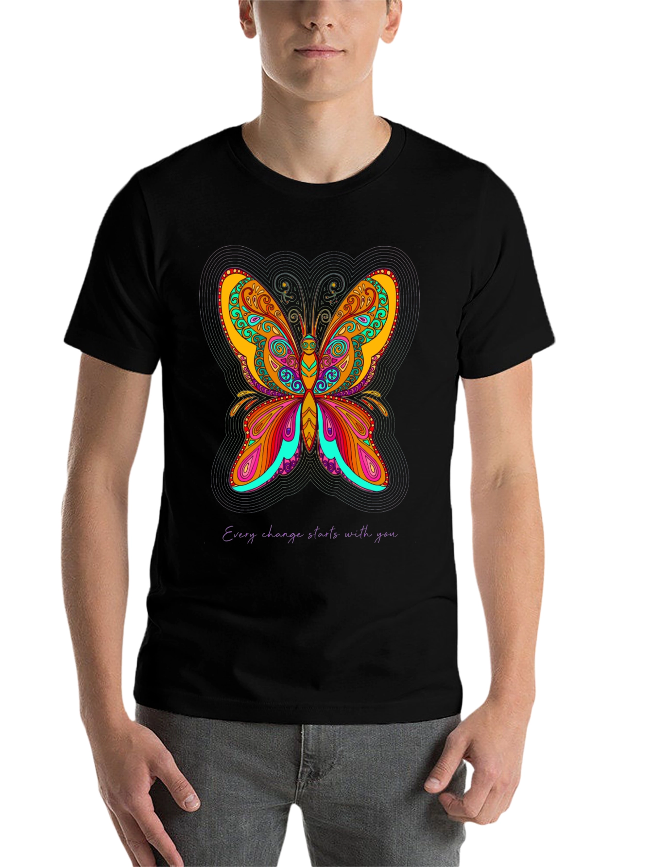 Black Butterfly Change T-Shirt view 7