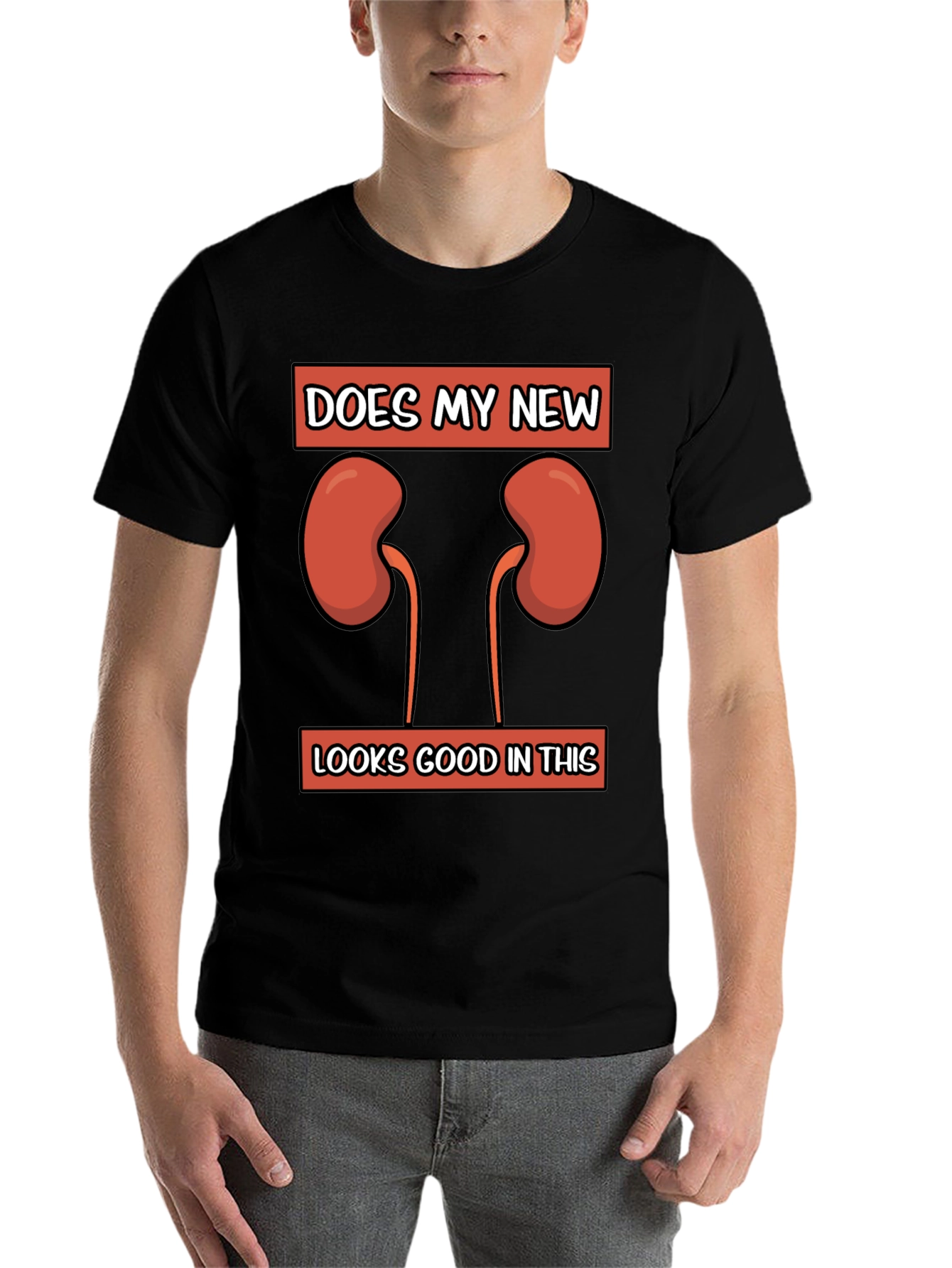 Black Kidney Graphic Novelty T-Shirt view 7